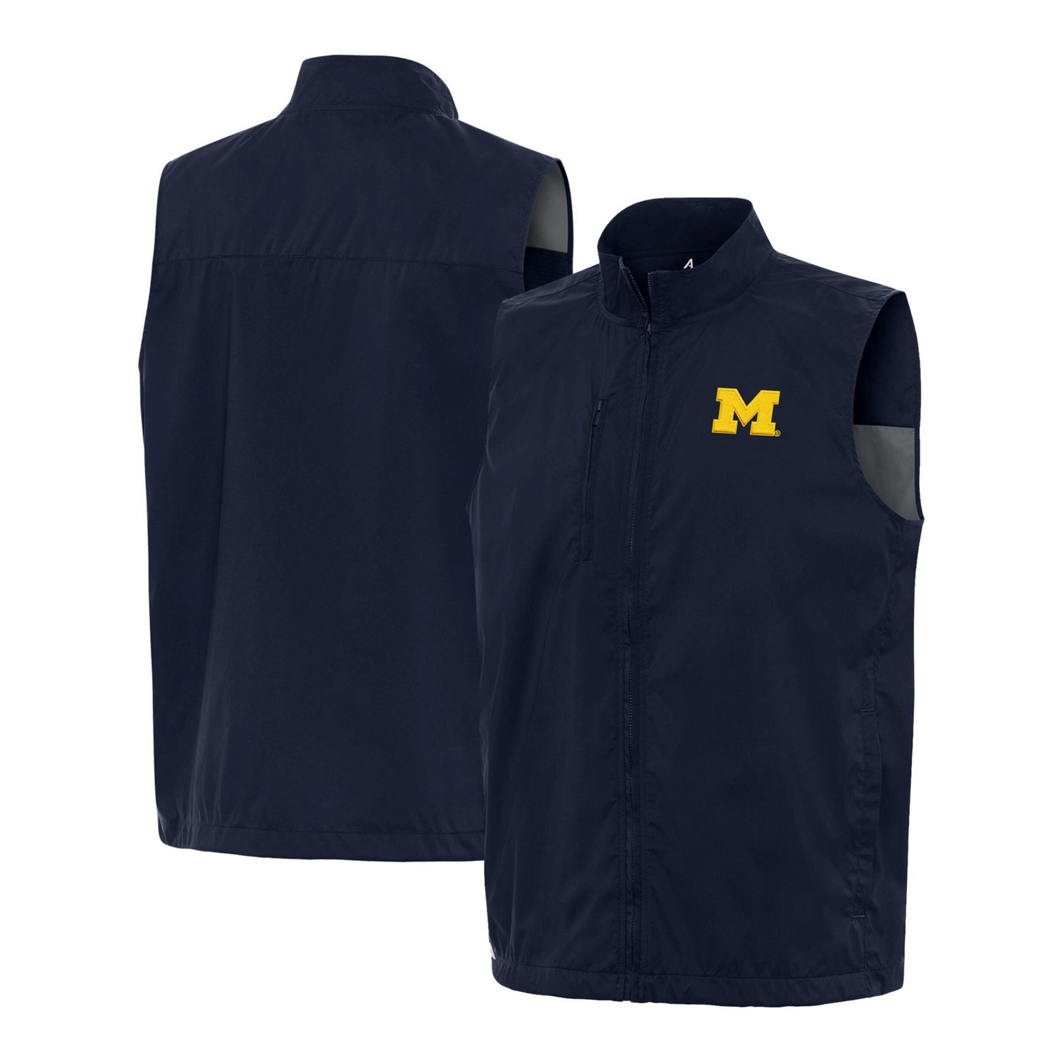 Antigua Michigan Wolverines Brisk Full-Zip Vest                                                                                  - view number 1