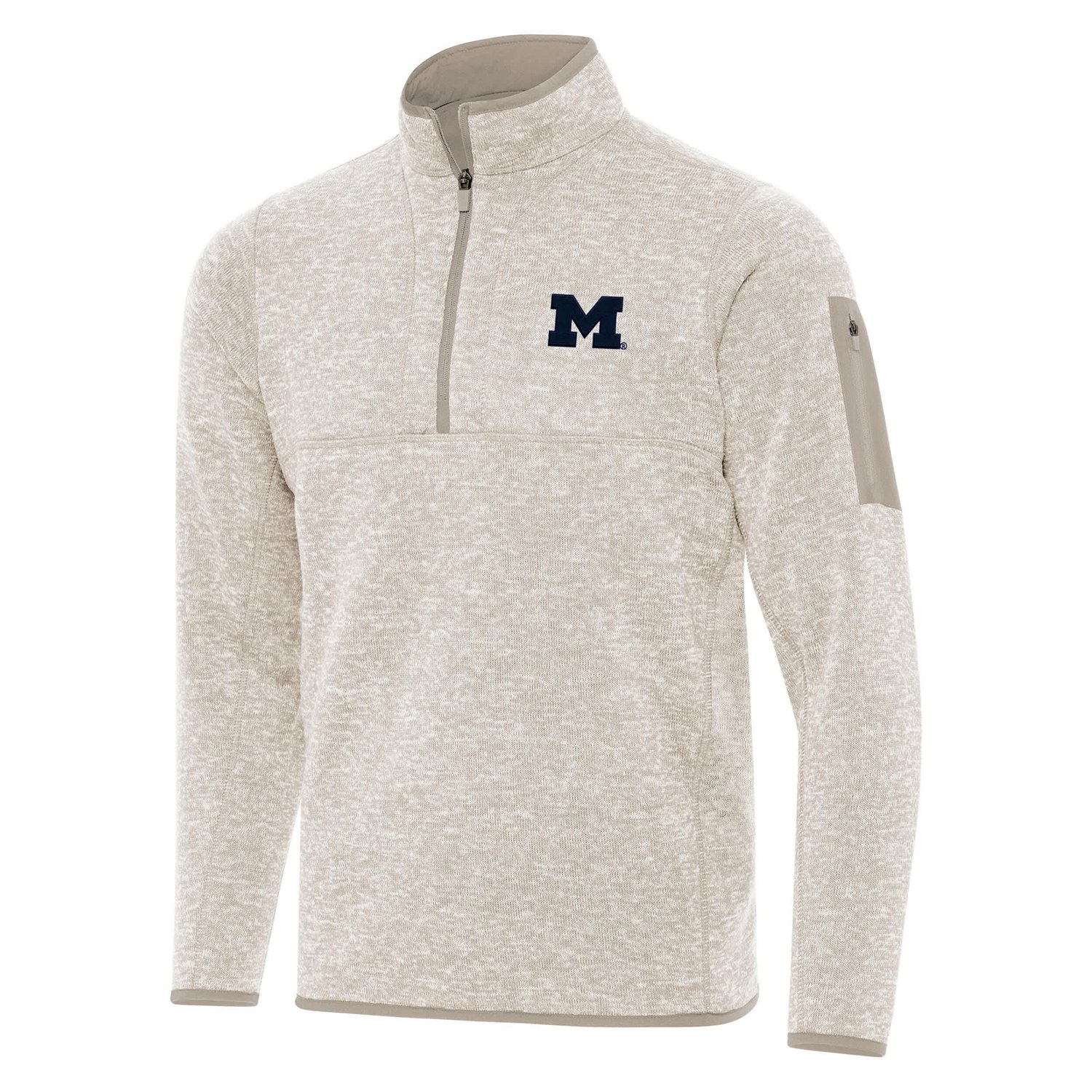 Antigua Michigan Wolverines Fortune Half-Zip Pullover Jacket
