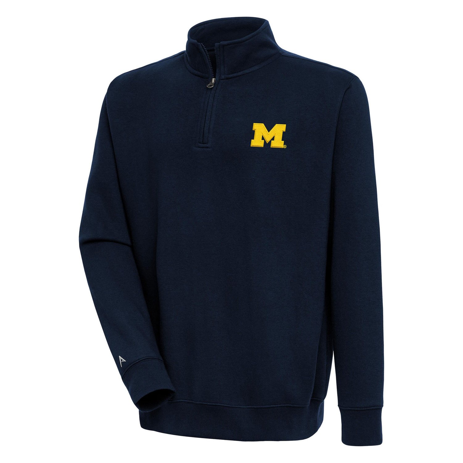 Antigua Michigan Wolverines Victory Quarter-Zip Pullover Top - view number 1