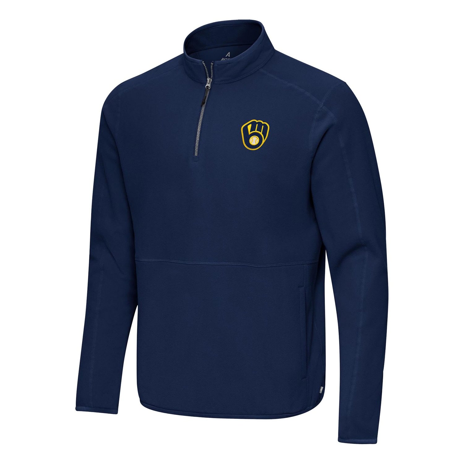 Antigua Milwaukee Brewers Step Up Quarter-Zip Pullover - view number 2