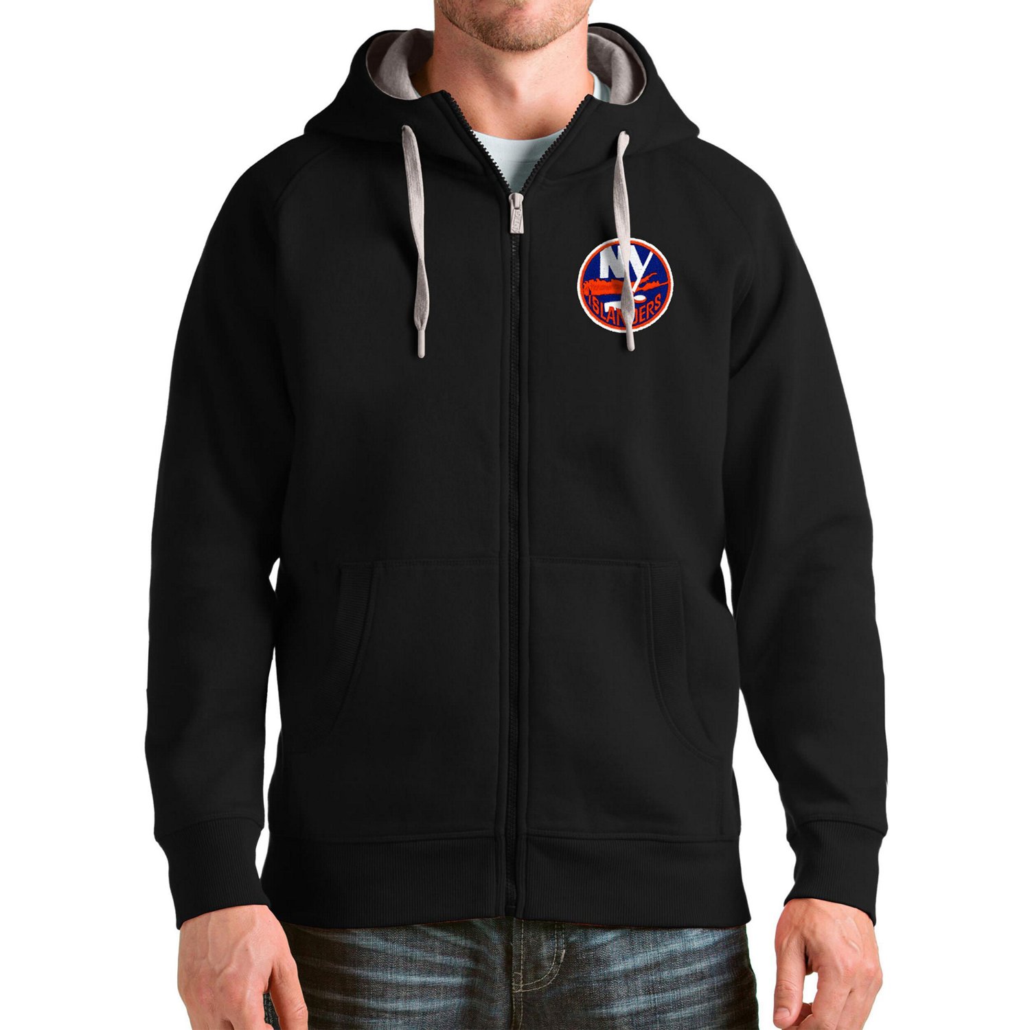 Antigua New York Islanders Logo Victory Full-Zip Hoodie - view number 1