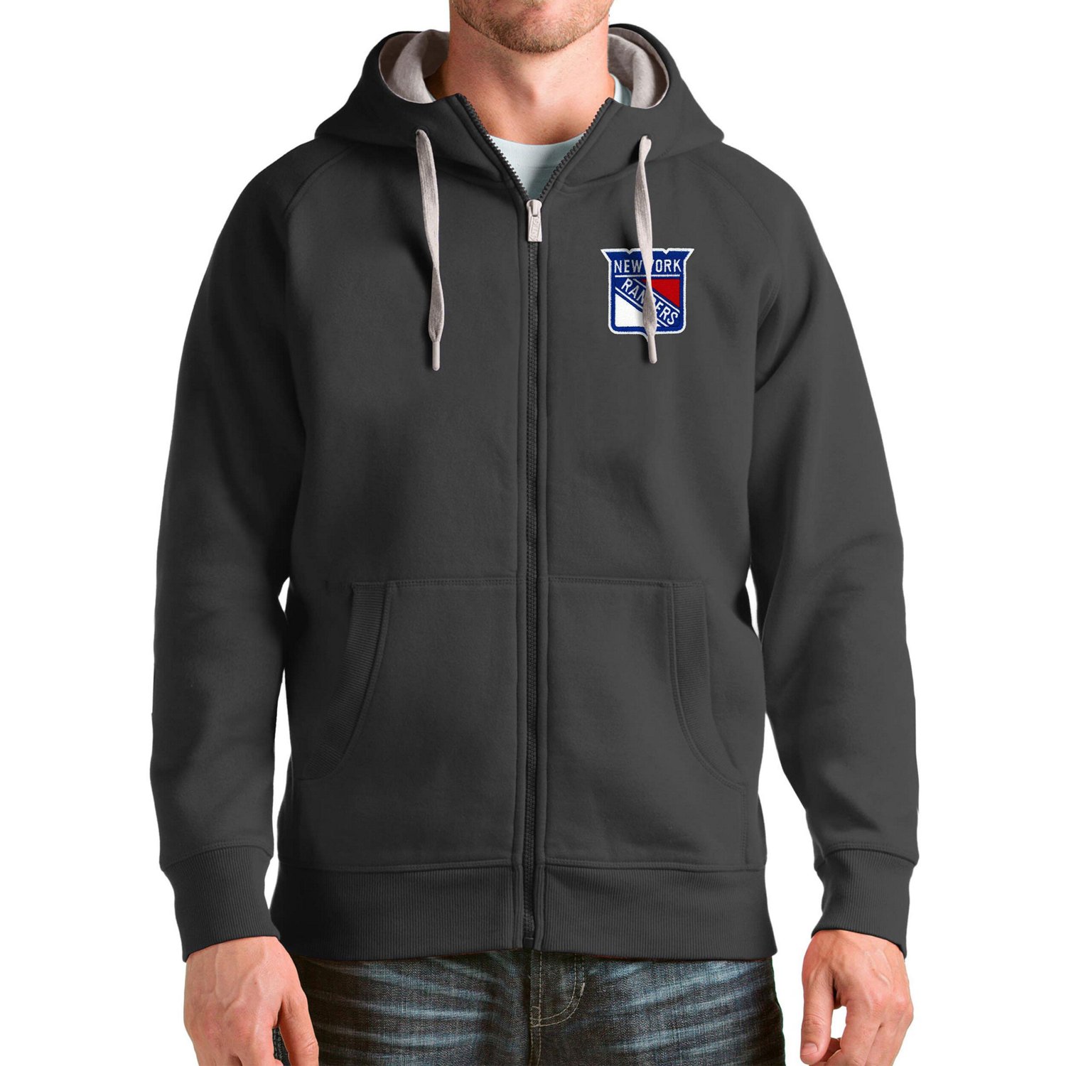 Antigua New York Rangers Logo Victory Full-Zip Hoodie - view number 1