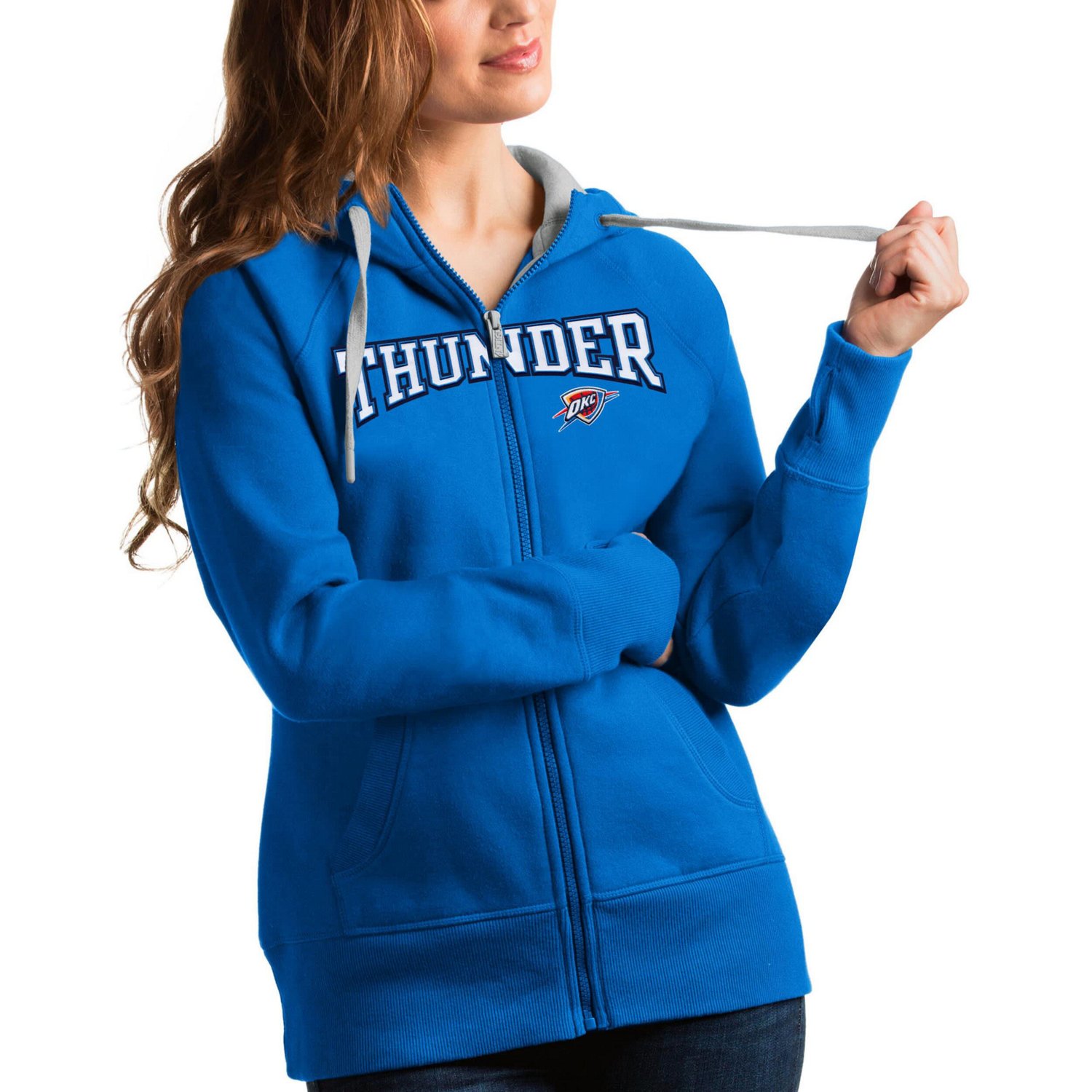Antigua Oklahoma City Thunder Team Victory Full-Zip Hoodie - view number 1