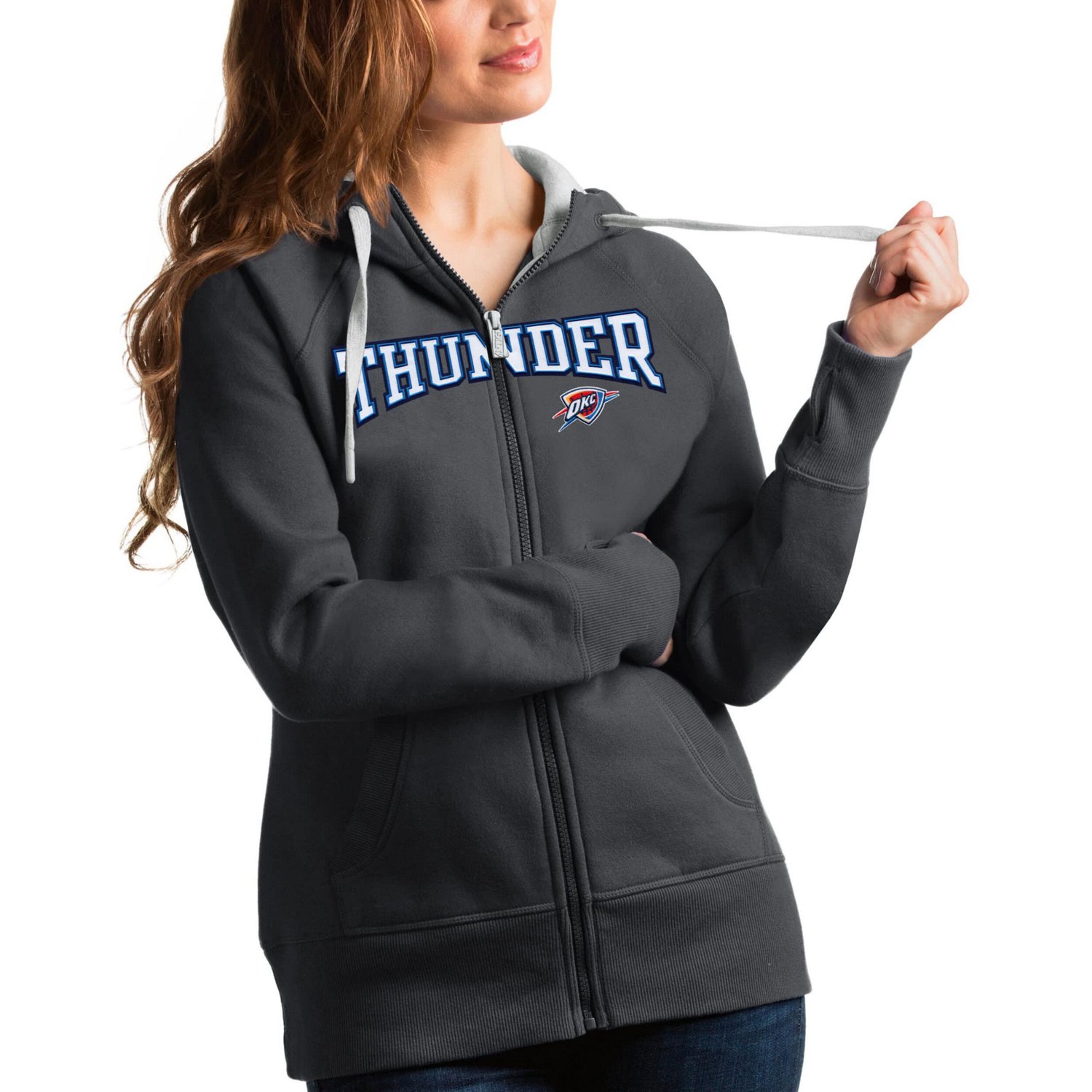 Antigua Oklahoma City Thunder Team Victory Full-Zip Hoodie - view number 1
