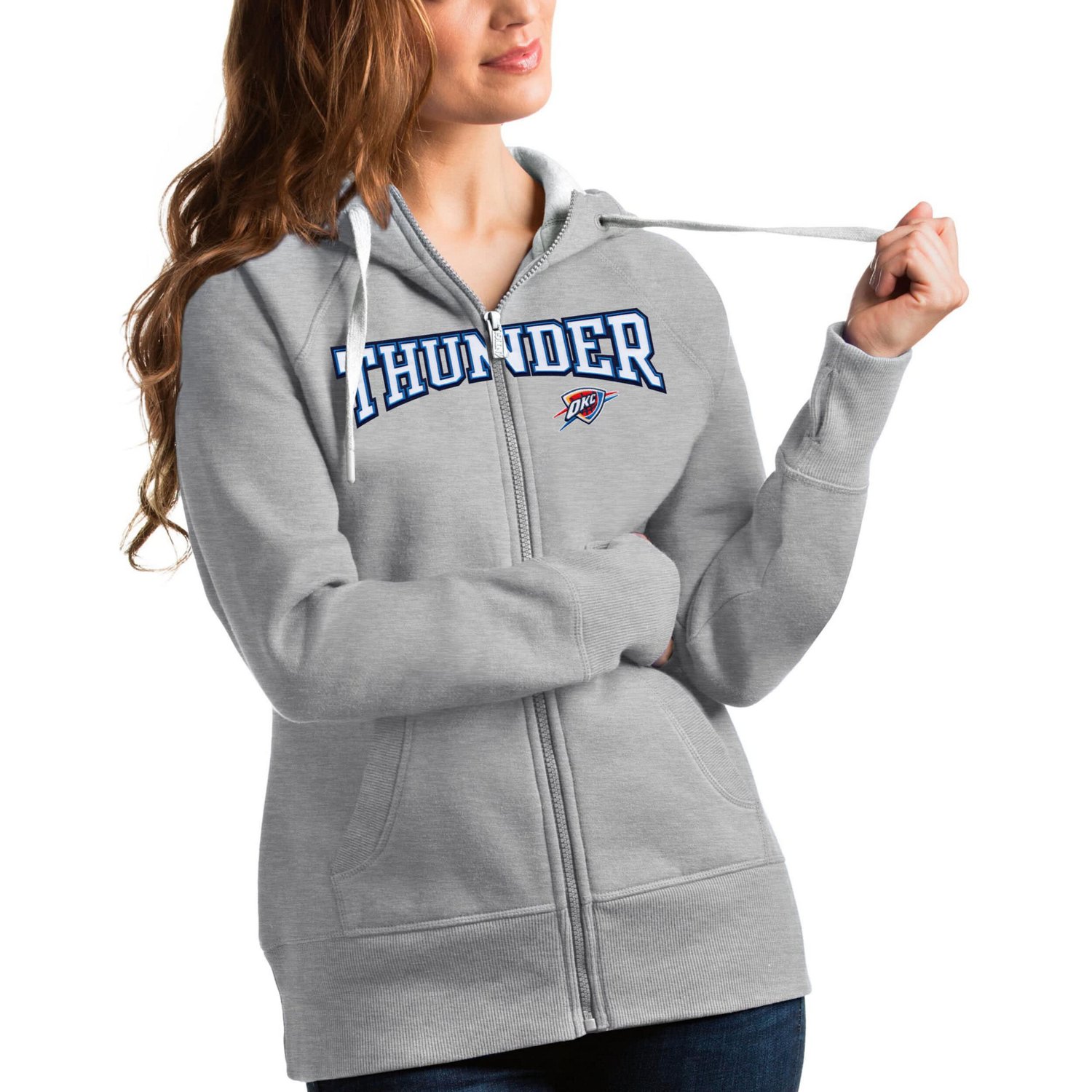 Antigua Oklahoma City Thunder Team Victory Full-Zip Hoodie - view number 1