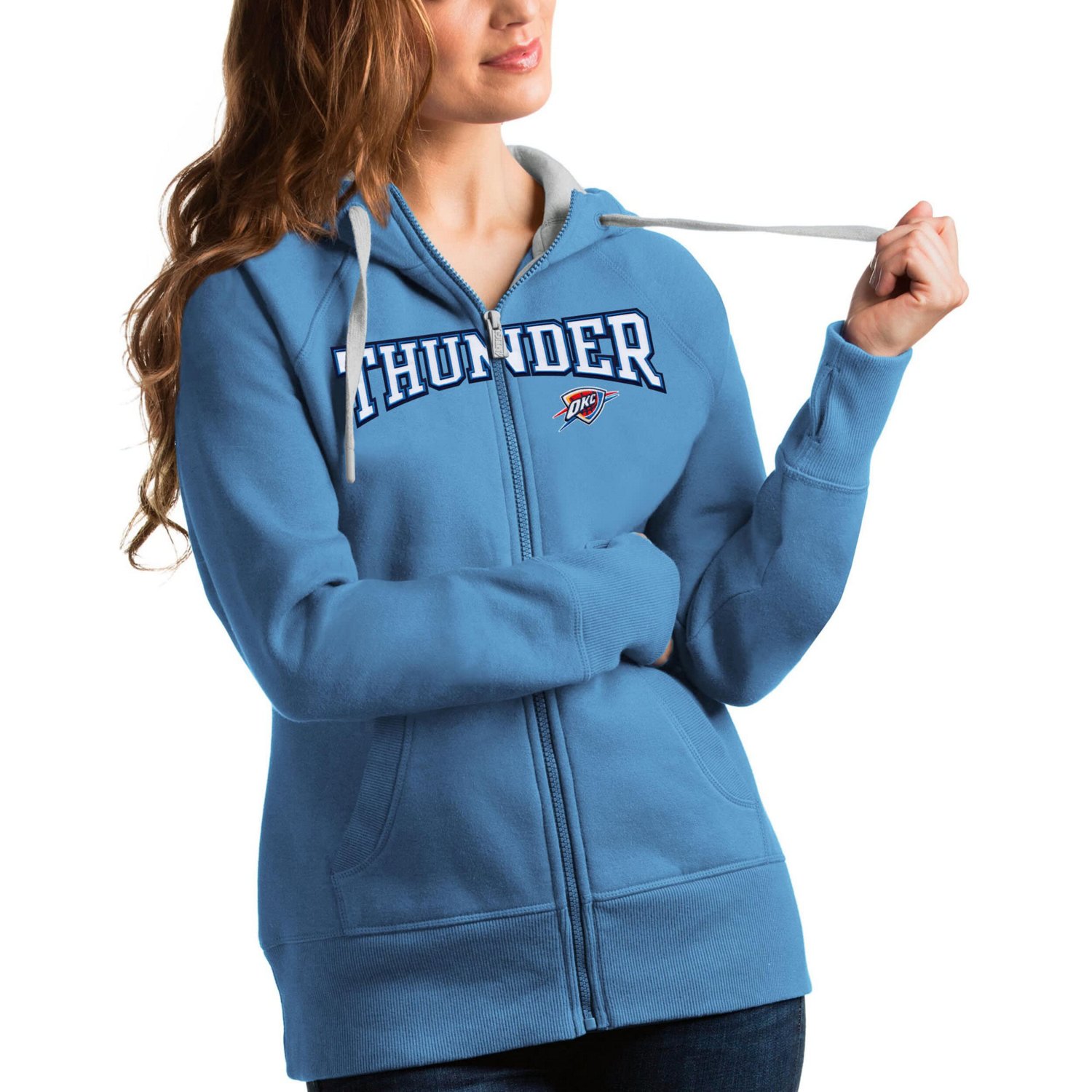 Antigua Oklahoma City Thunder Team Victory Full-Zip Hoodie - view number 1