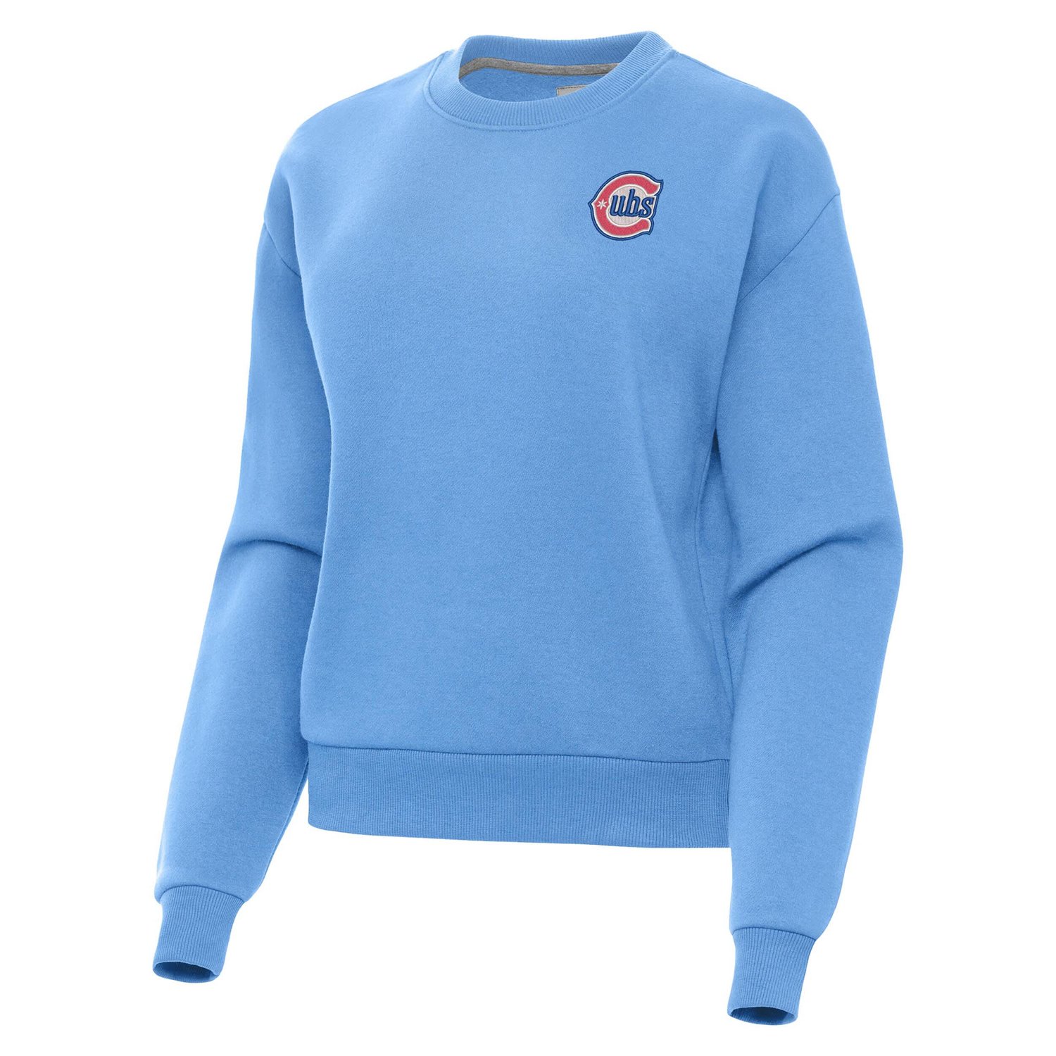 Antigua Powder Chicago Cubs Alternate Logo Victory Pullover Sweatshirt