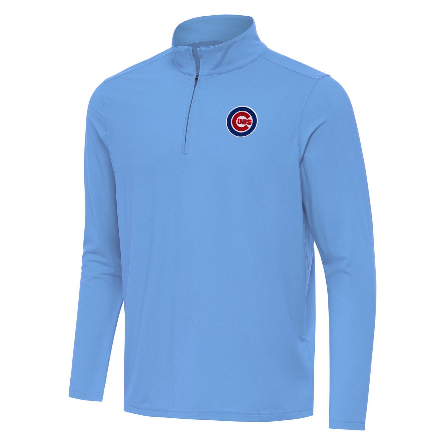Antigua Powder Chicago Cubs Intent Quarter-Zip Top