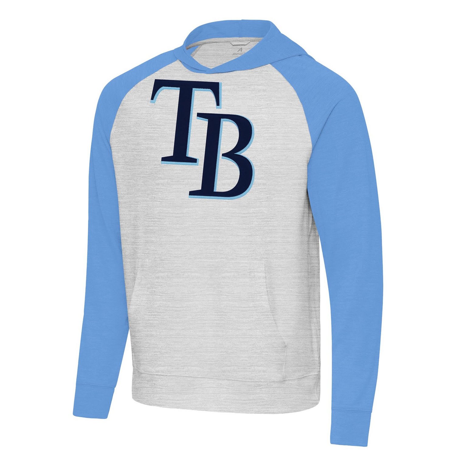 Antigua Powder Gray Tampa Bay Rays Urgent Pullover Hoodie - view number 2