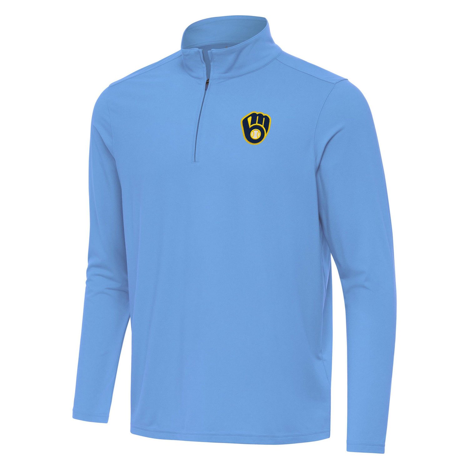 Antigua Powder Milwaukee Brewers Intent Quarter-Zip Top - view number 2