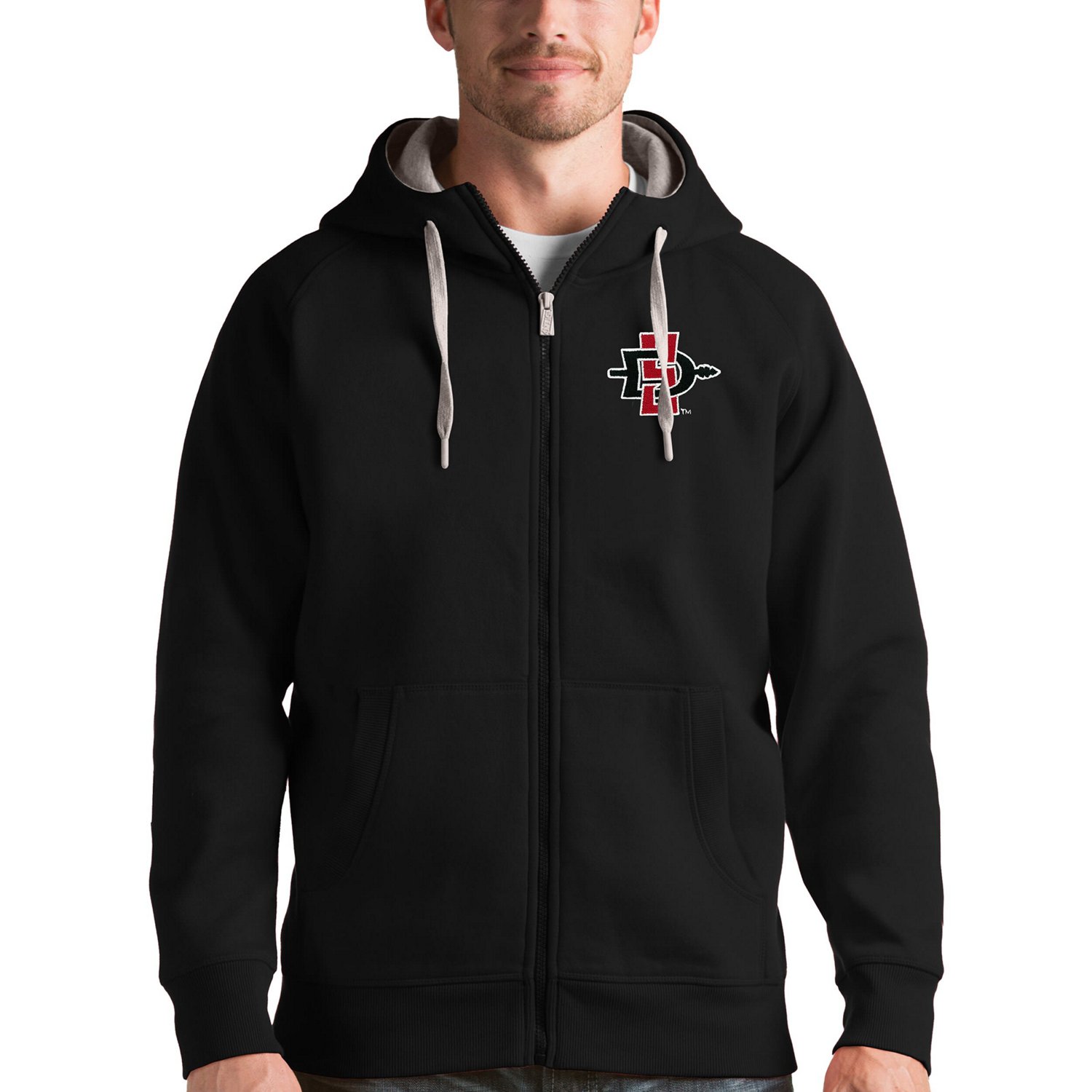 Antigua San Diego State Aztecs Victory Full-Zip Hoodie