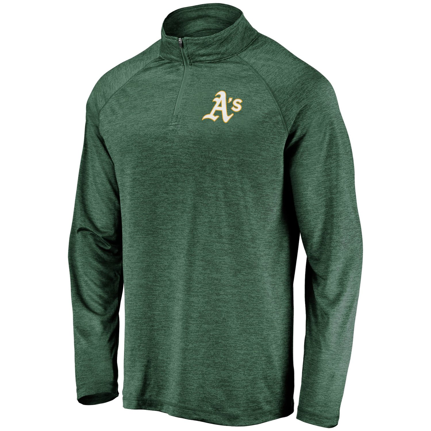 Athletics Iconic Striated Primary Logo Raglan Quarter-Zip Pullover Jacket - view number 2