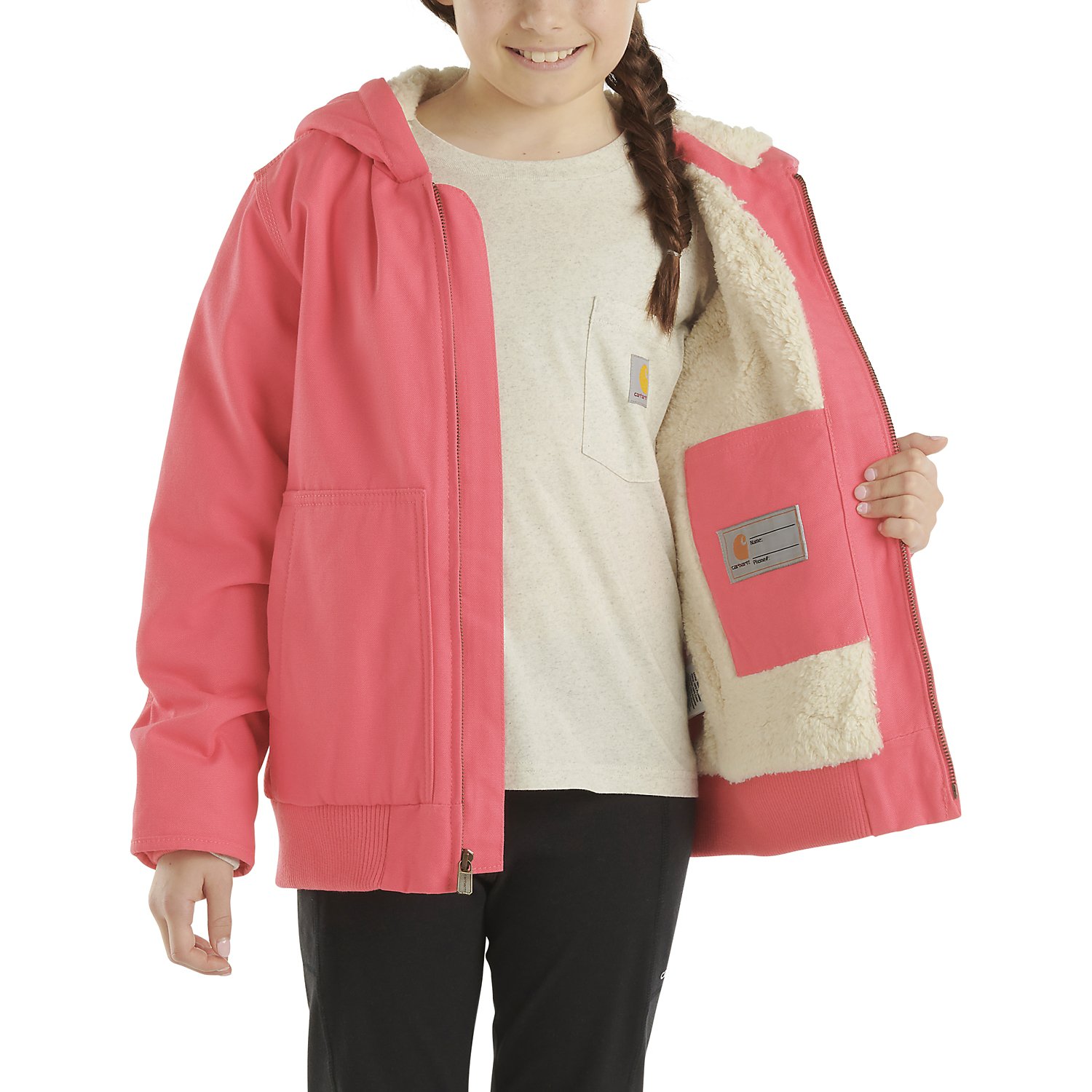Carhartt Zip Front Flannel Quilt Lined Hooded Active Jac - view number 5