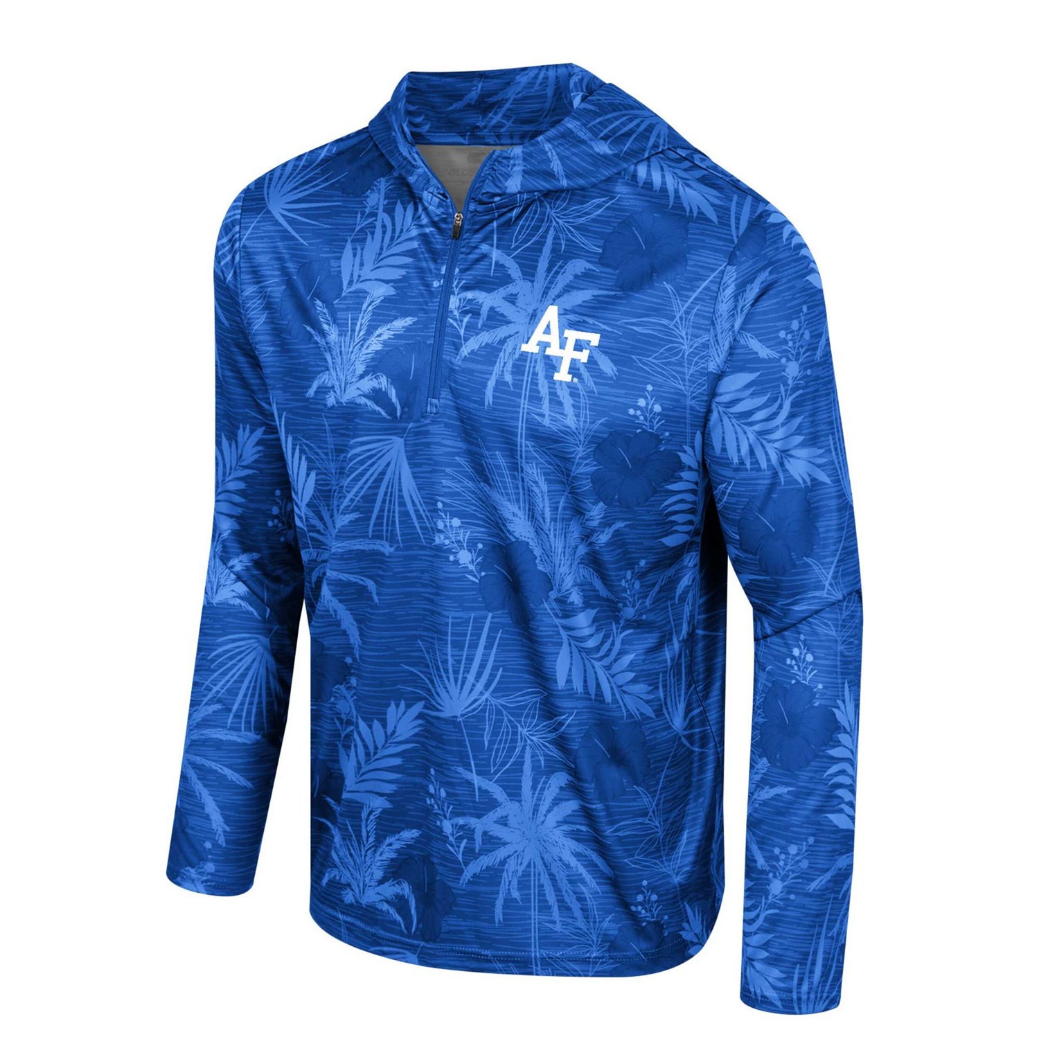 Colosseum Air Force Falcons Palms Printed Lightweight Quarter-Zip Hooded Top                                                     - view number 2