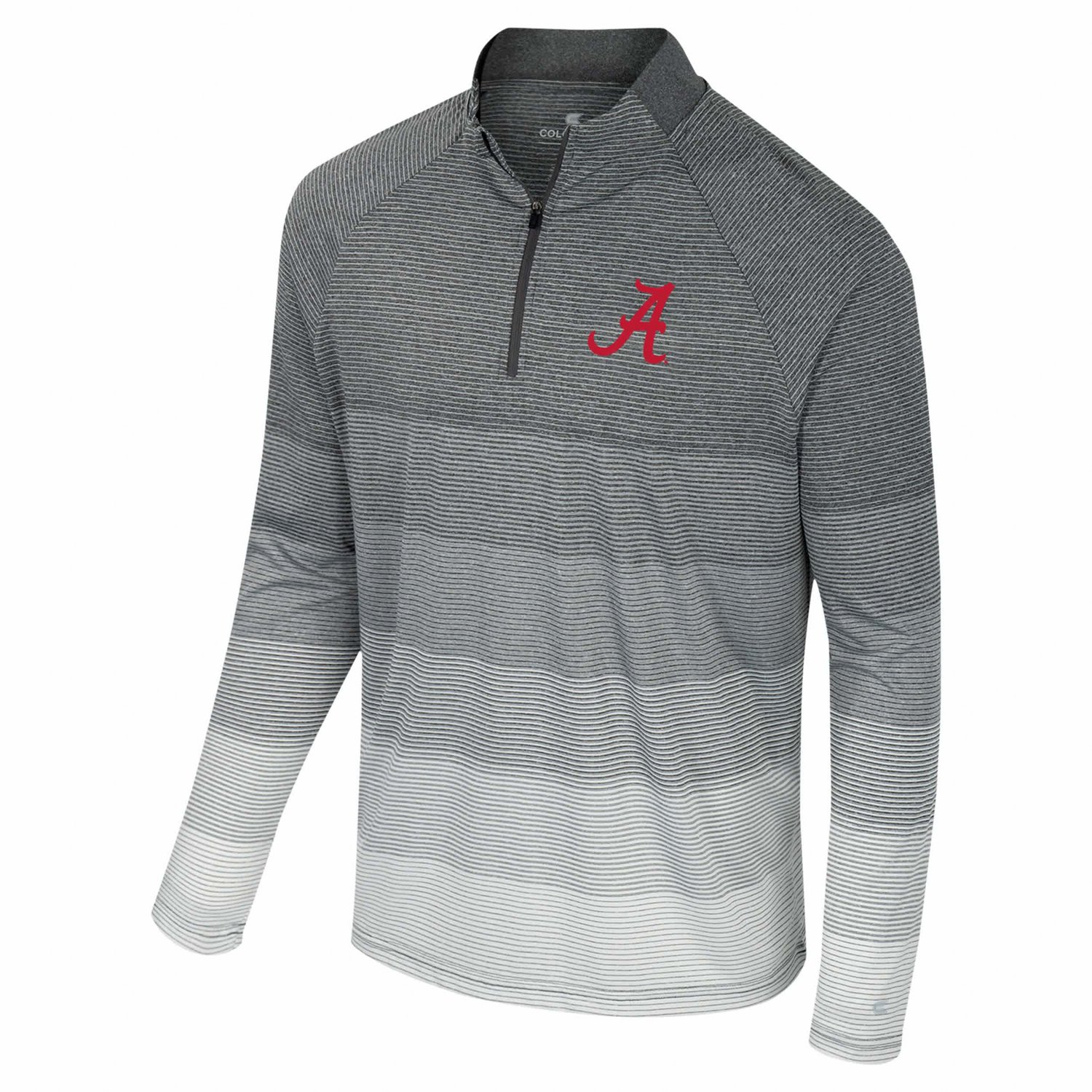 Colosseum Alabama Crimson Tide AI Striped Mesh Quarter-Zip Raglan Windshirt
