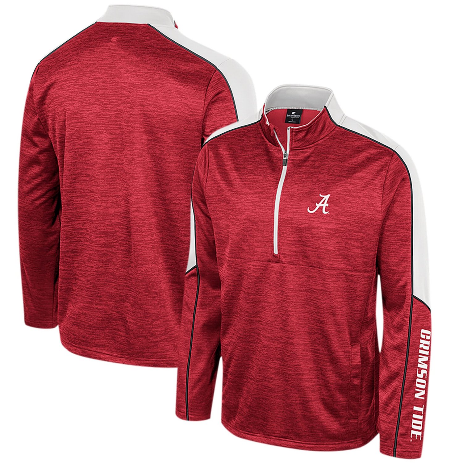 Colosseum Alabama Tide Marled Half-Zip Jacket