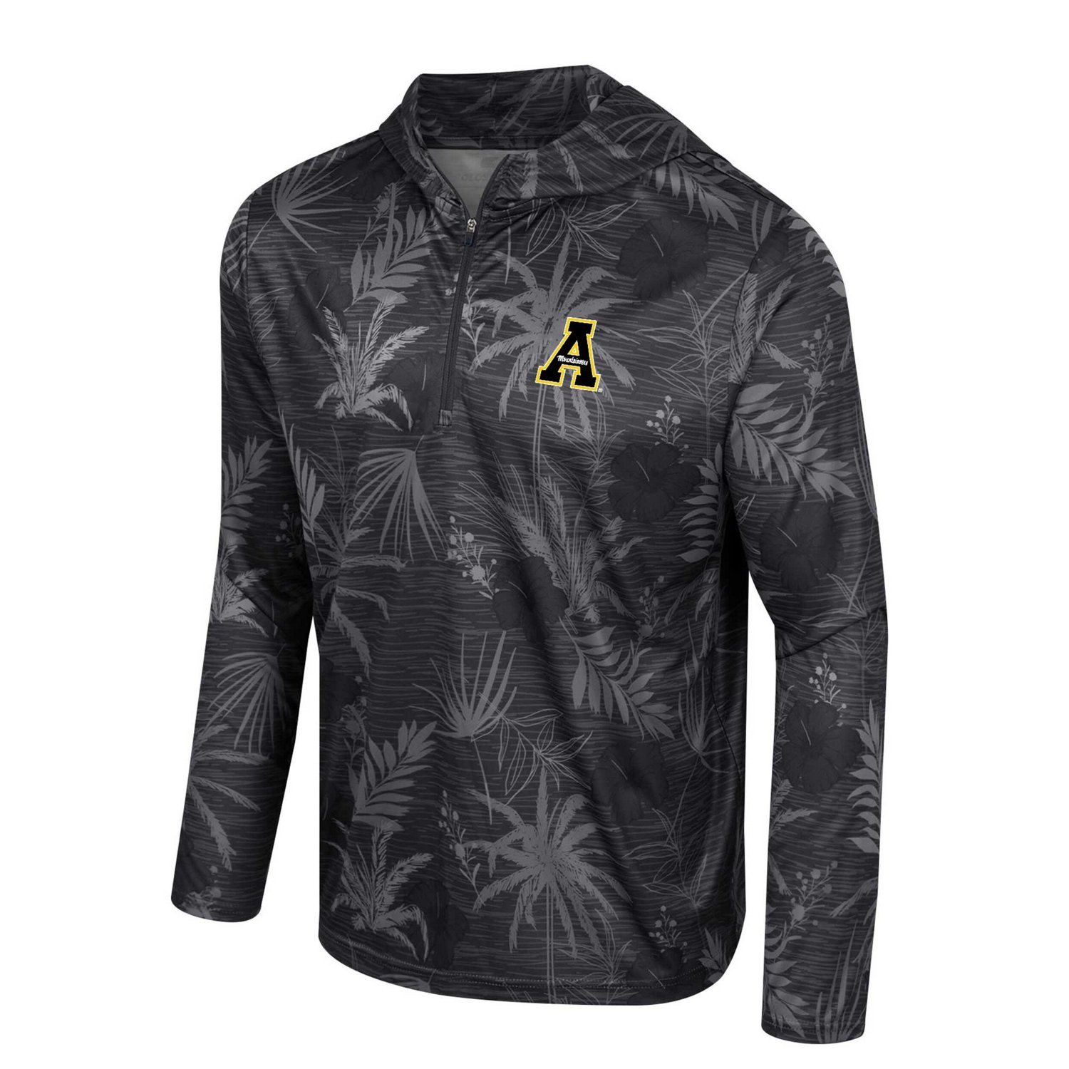 Colosseum Appalachian State Mountaineers Palms Printed Lightweight Quarter-Zip Hooded Top - view number 2