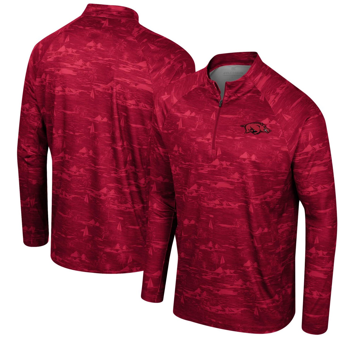 Colosseum Arkansas Razorbacks Carson Raglan Quarter-Zip Jacket                                                                   - view number 1