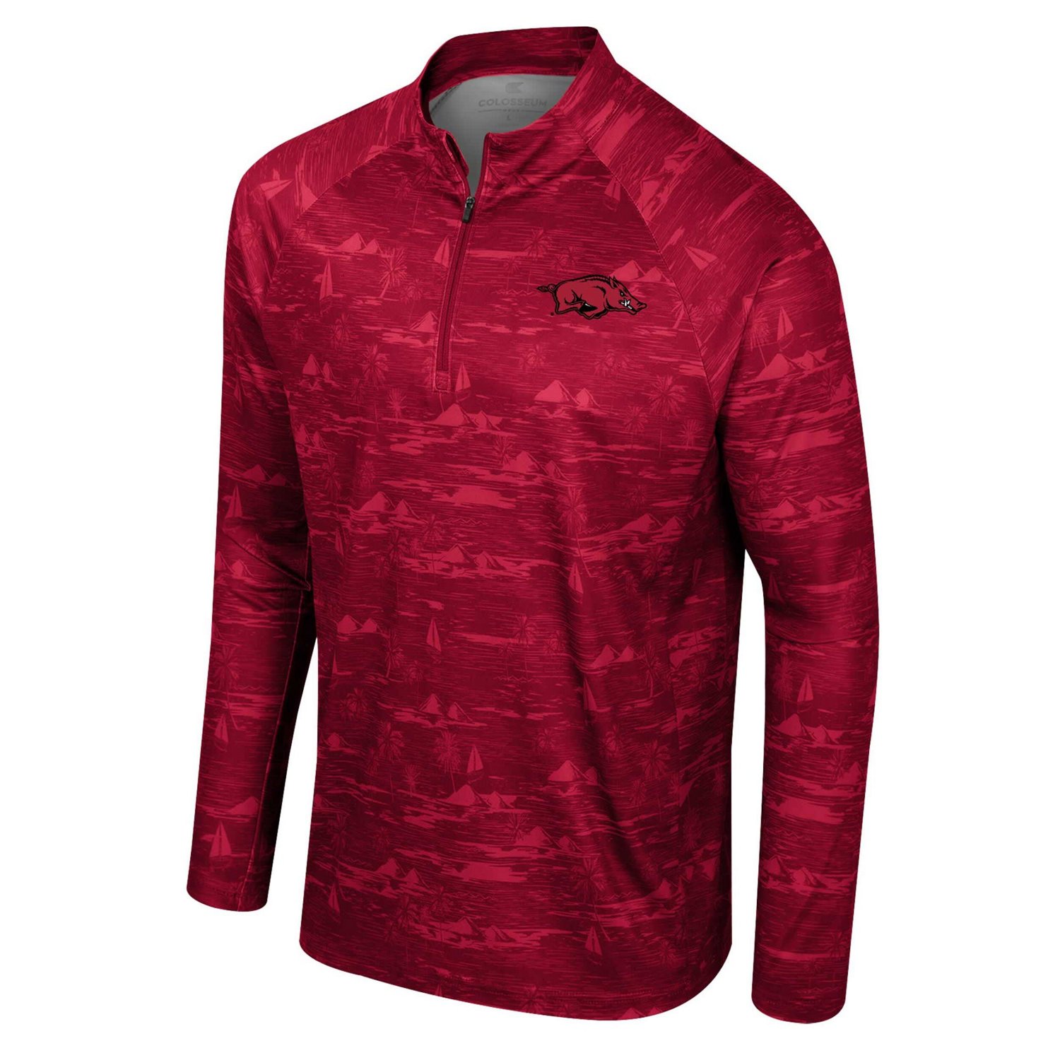 Colosseum Arkansas Razorbacks Carson Raglan Quarter-Zip Jacket                                                                   - view number 2
