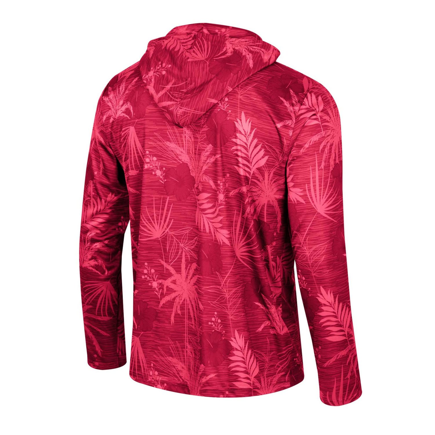 Colosseum Arkansas Razorbacks Palms Printed Lightweight Quarter-Zip Hooded Top                                                   - view number 3