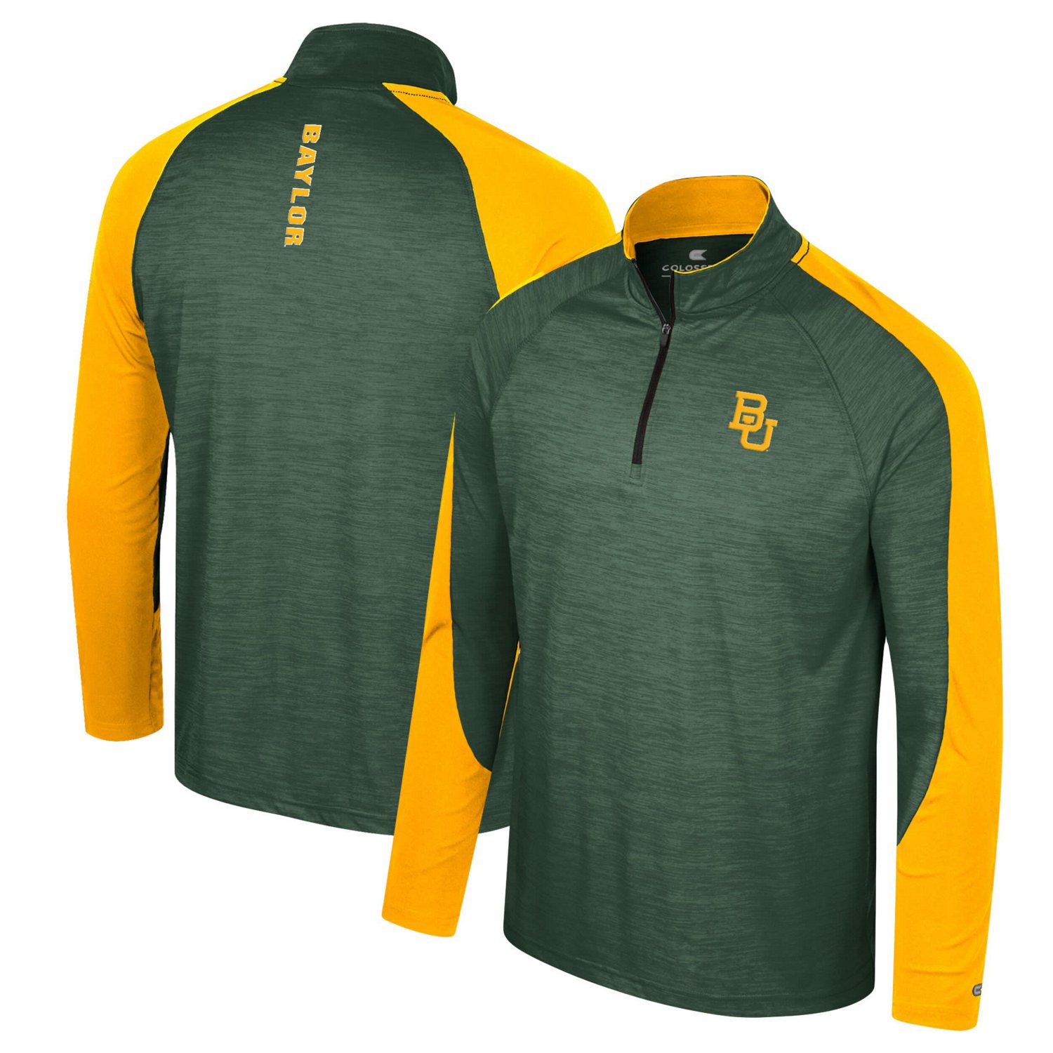 Colosseum Baylor Bears Langmore Raglan Quarter-Zip Top