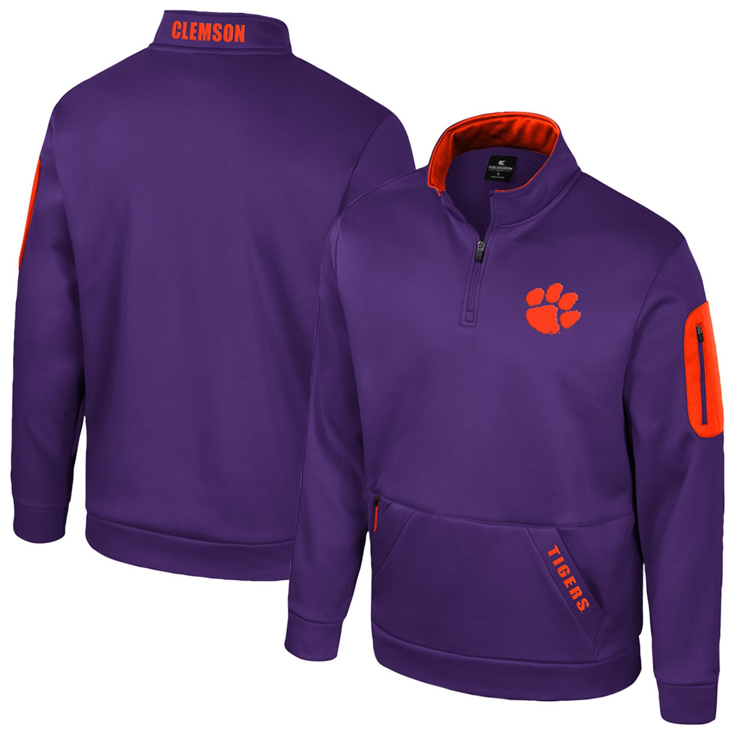 Colosseum Clemson Tigers Mainframe Quarter-Zip Fleece Jacket                                                                     - view number 1