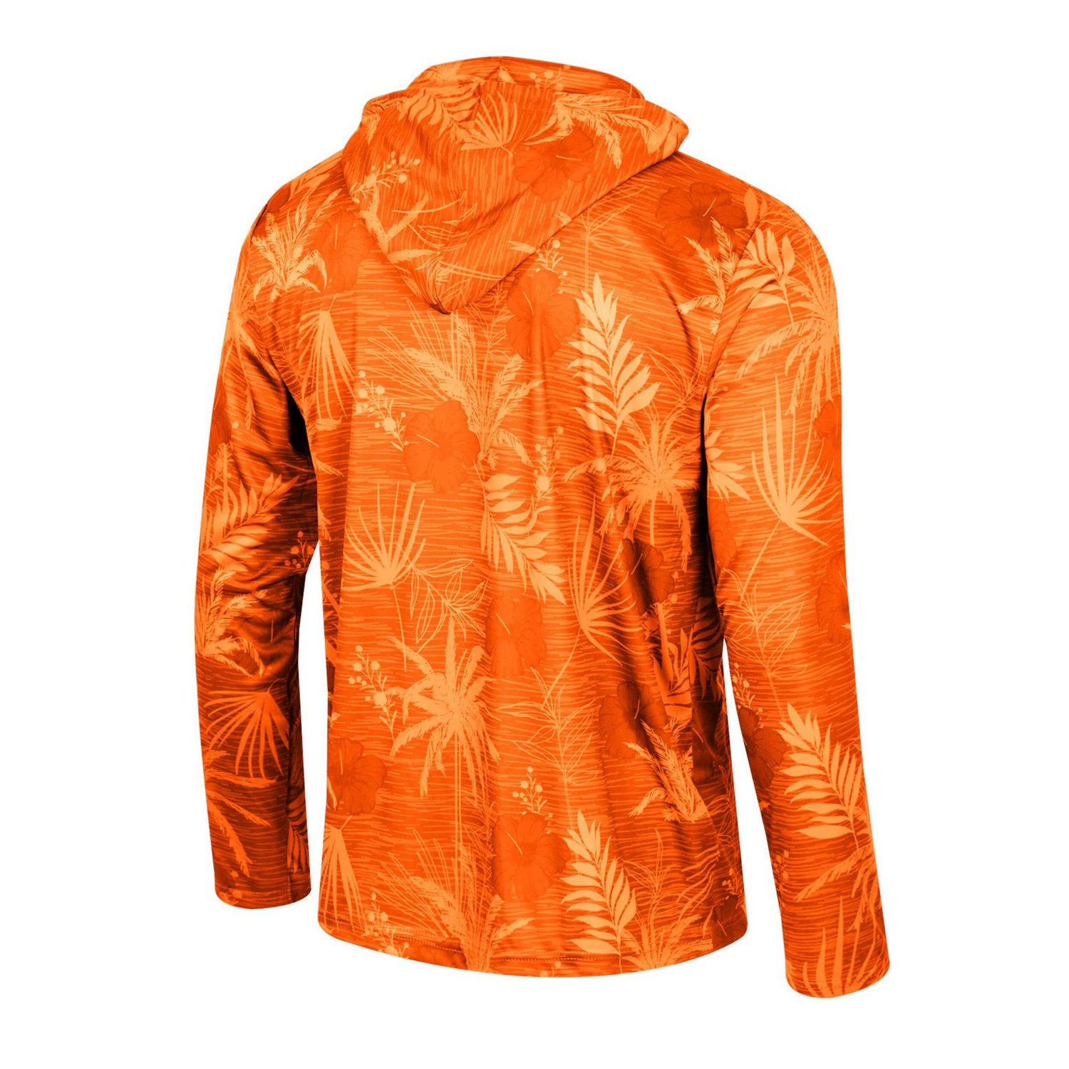 Colosseum Clemson Tigers Palms Printed Lightweight Quarter-Zip Hooded Top - view number 3