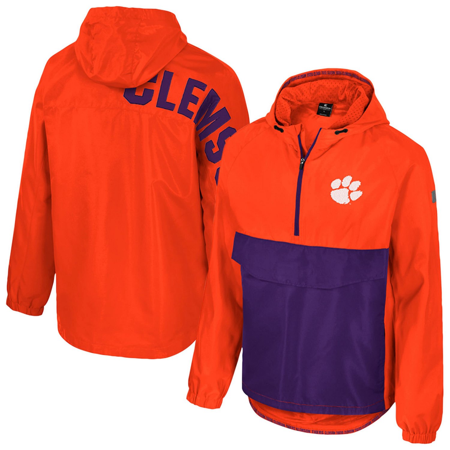 Colosseum Clemson Tigers Reloaded Anorak Half-Zip Jacket