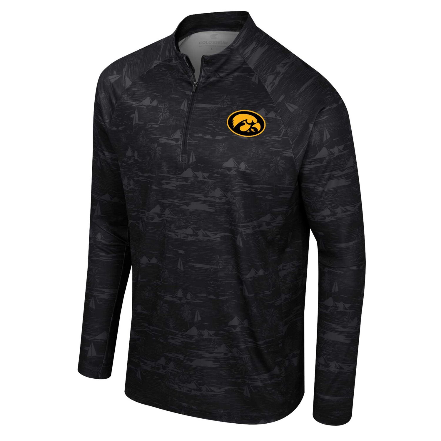 Colosseum Iowa Hawkeyes Carson Raglan Quarter-Zip Jacket - view number 2
