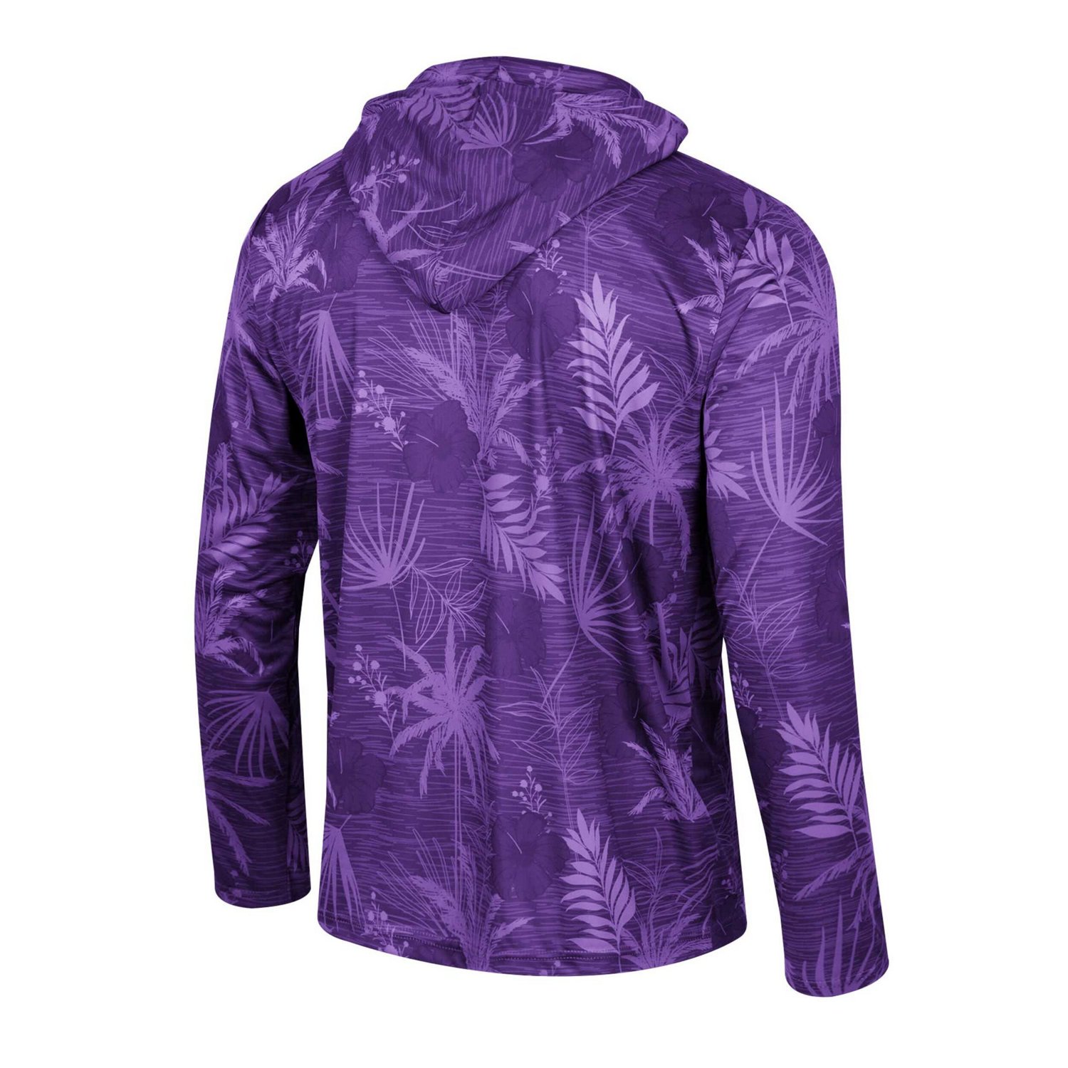 Colosseum LSU Tigers Palms Printed Lightweight Quarter-Zip Hooded Top                                                            - view number 3