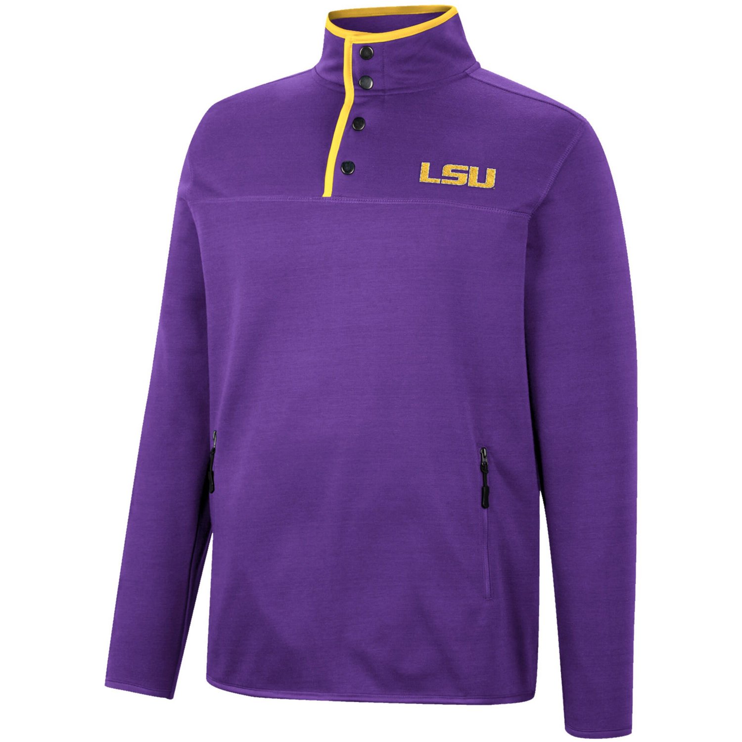 Colosseum LSU Tigers Rebound Quarter-Snap Jacket - view number 2
