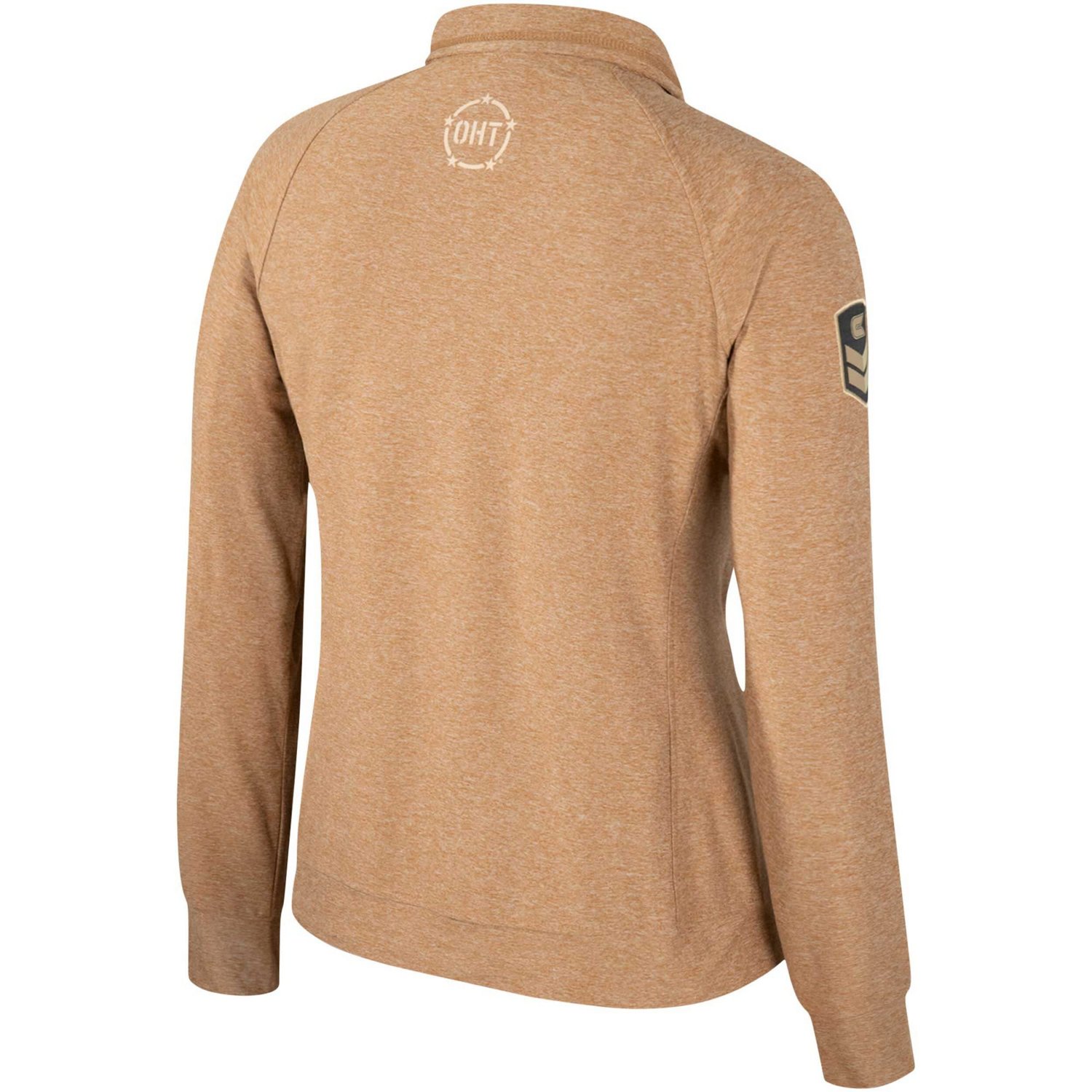 Colosseum Michigan State Spartans OHT Military Appreciation Sand Tatum Quarter-Snap Raglan Jacket