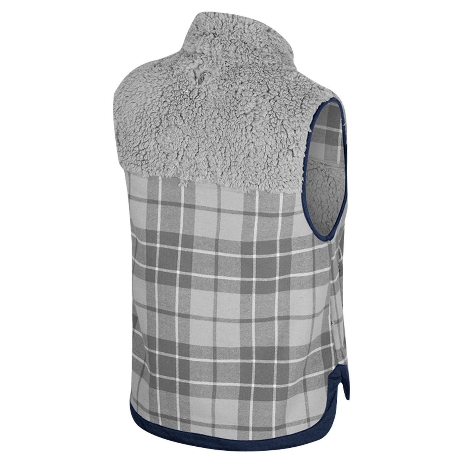 Colosseum Michigan Wolverines Matilda Sherpa Plaid Full-Zip Vest