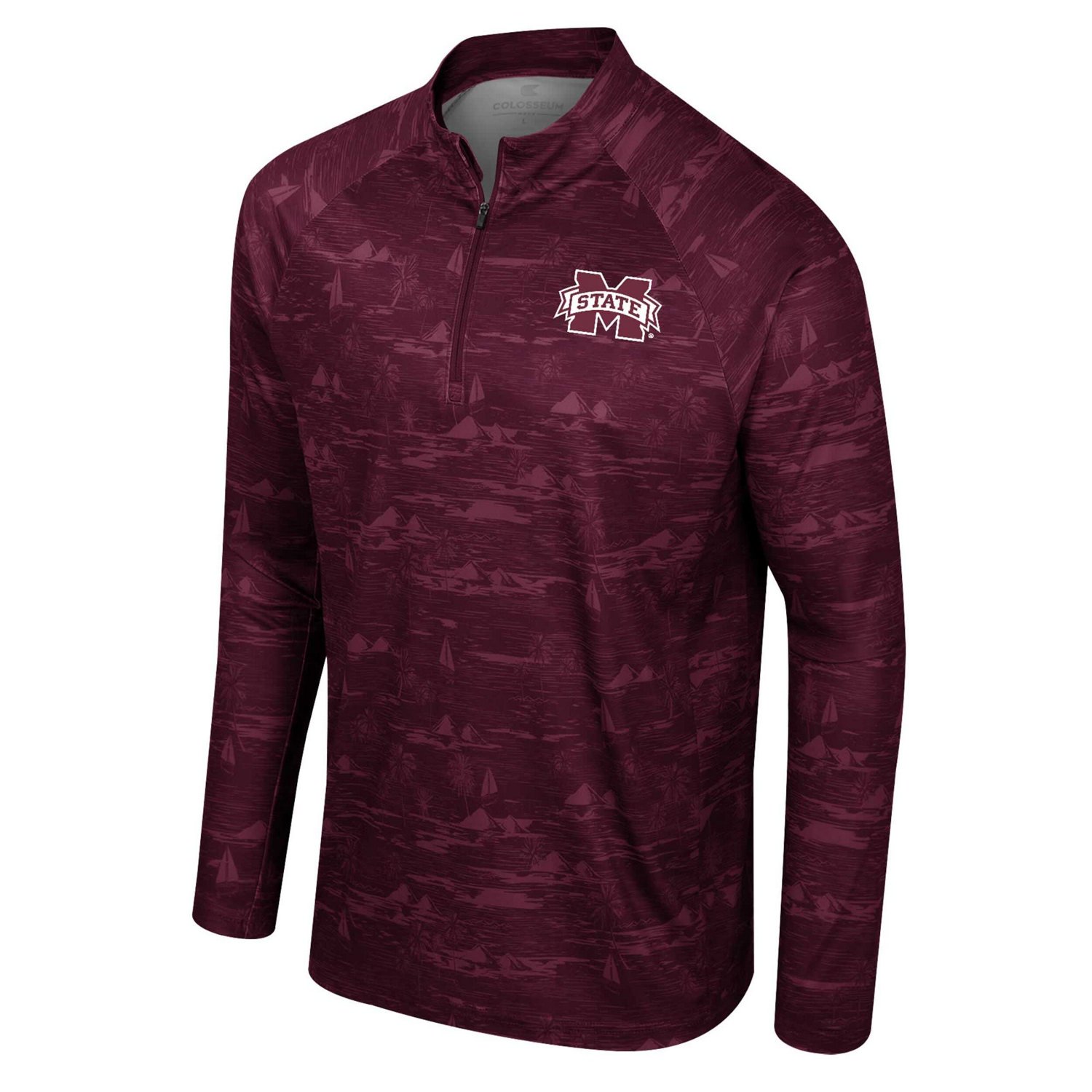 Colosseum Mississippi State Bulldogs Carson Raglan Quarter-Zip Jacket - view number 2