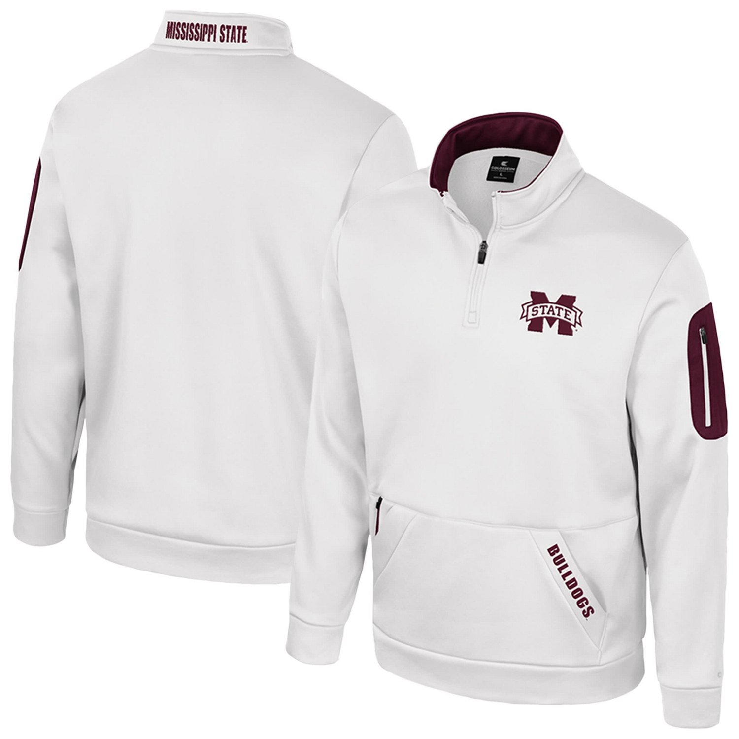 Colosseum Mississippi State Bulldogs Mainframe Quarter-Zip Fleece Jacket                                                         - view number 1
