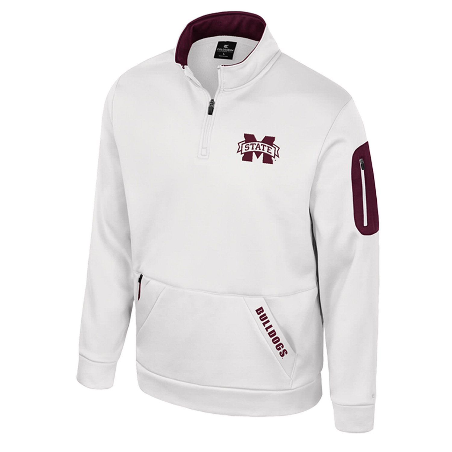 Colosseum Mississippi State Bulldogs Mainframe Quarter-Zip Fleece Jacket                                                         - view number 2