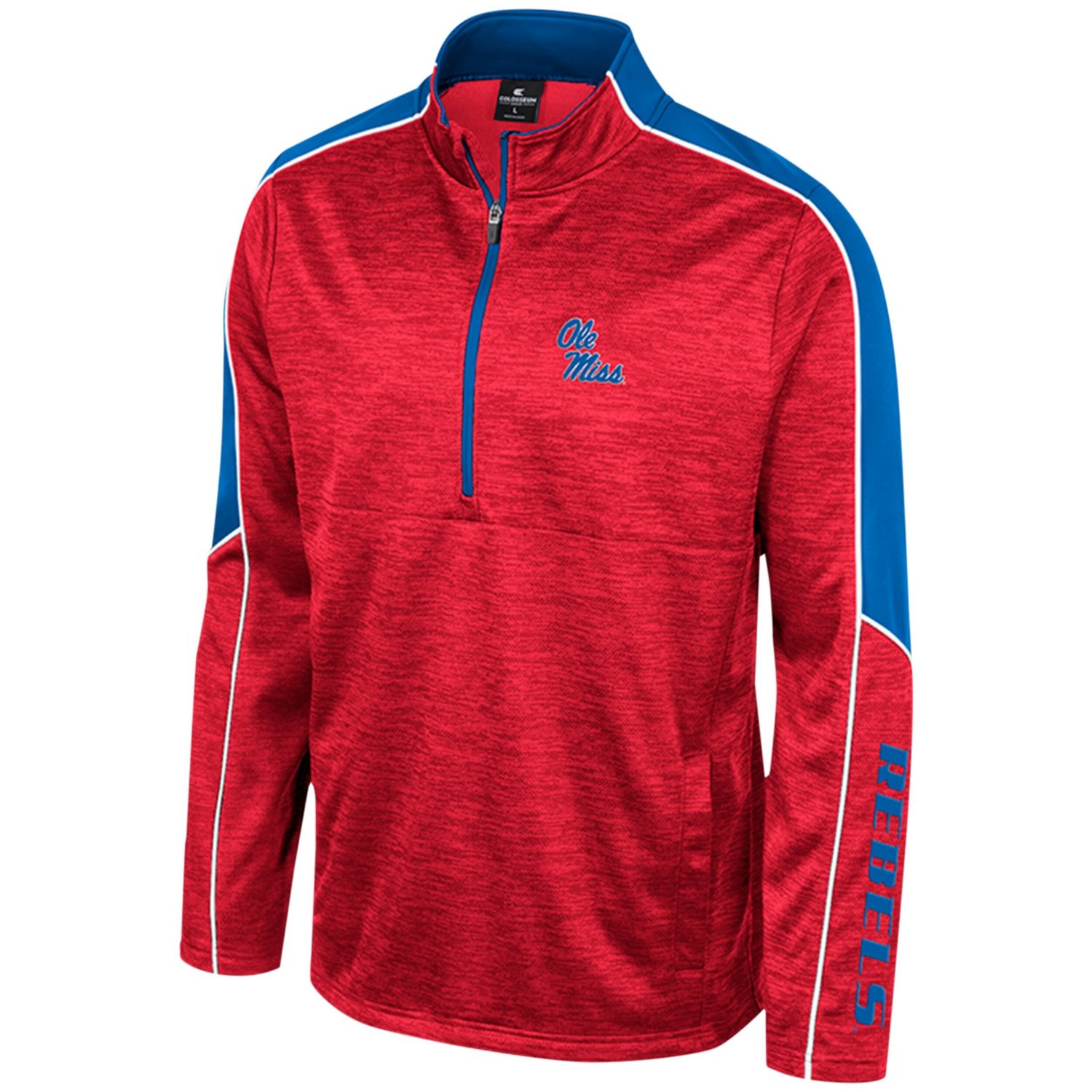 Colosseum Ole Miss Rebels Marled Half-Zip Jacket - view number 2