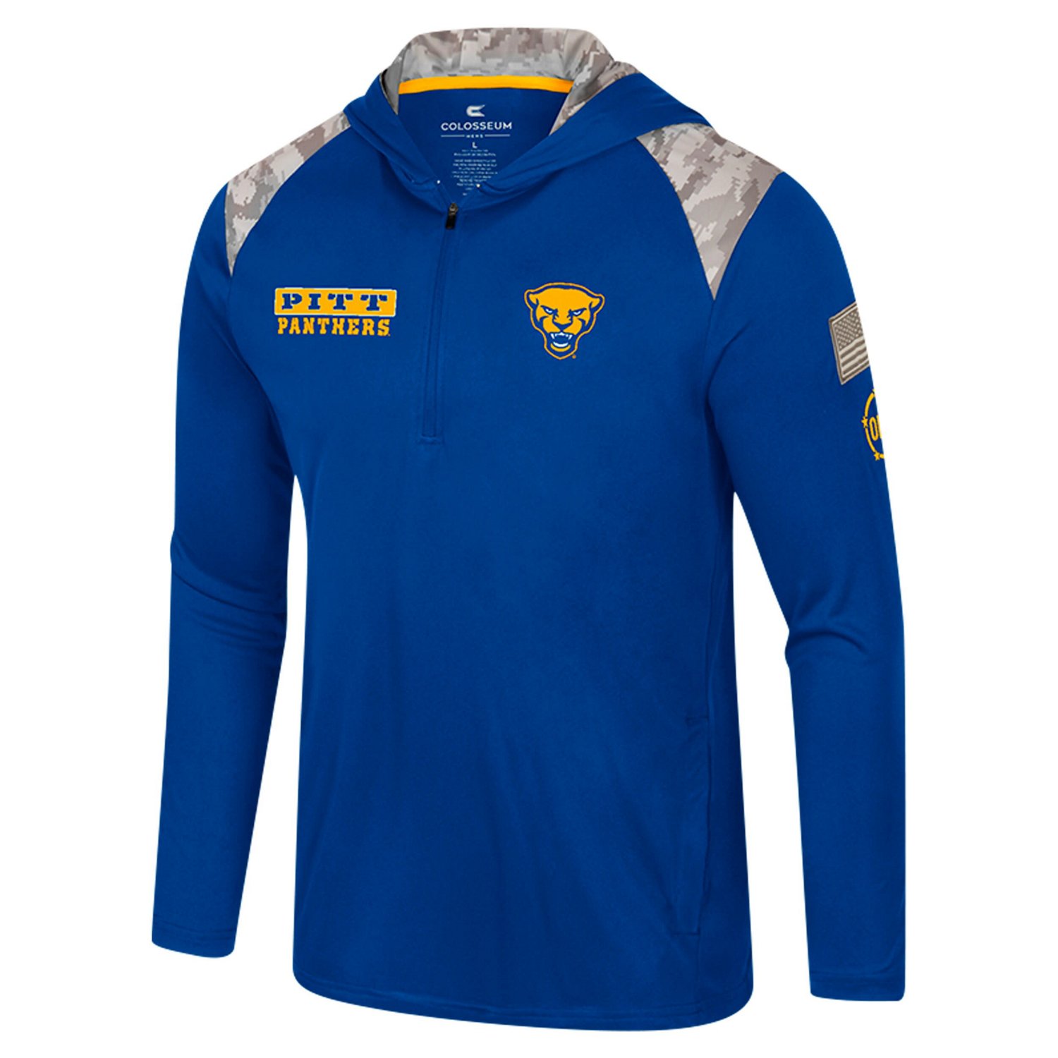 Colosseum Pitt Panthers OHT Military Appreciation Quarter-Zip Hoodie Jacket - view number 2