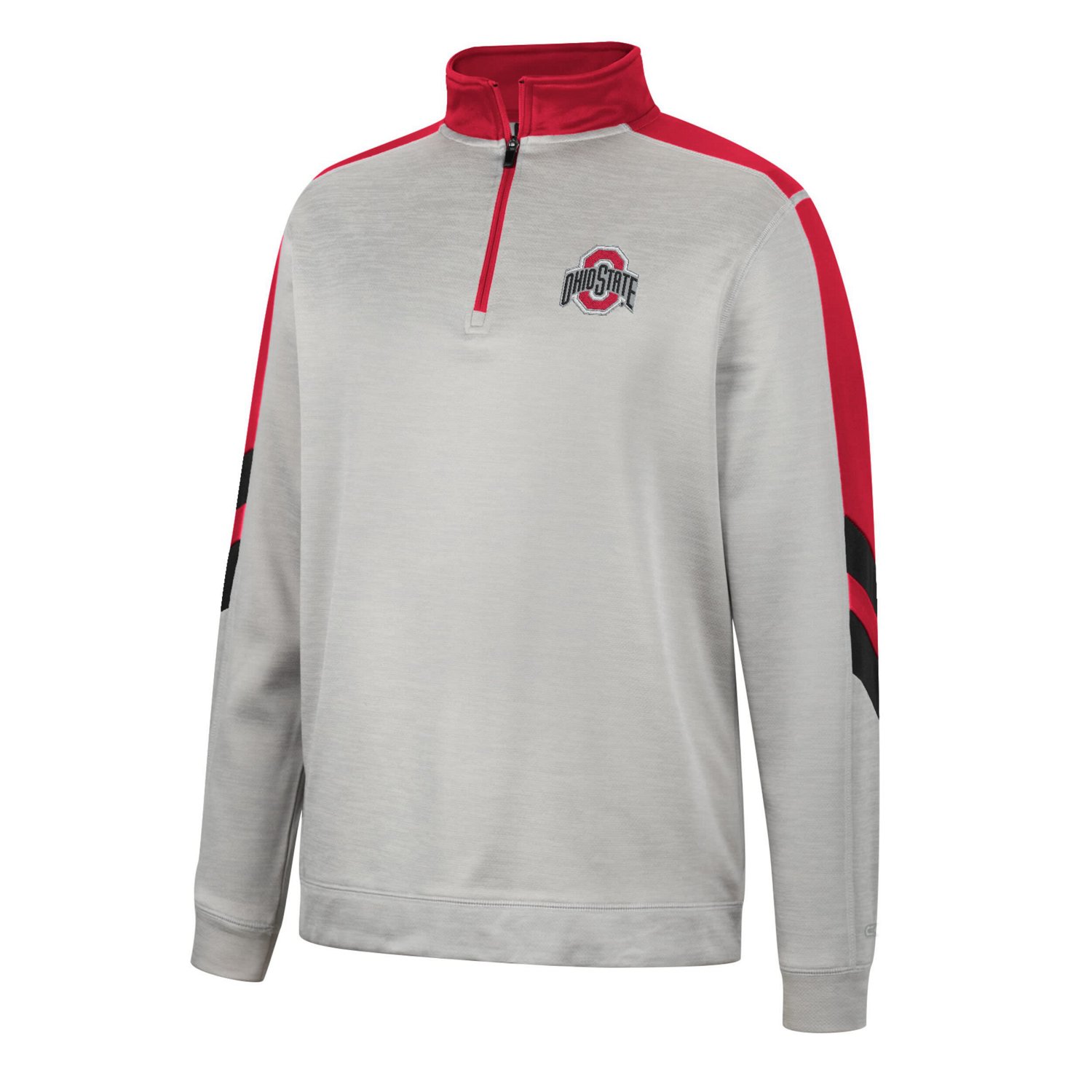 Colosseum Scarlet Ohio State Buckeyes Bushwood Fleece Quarter-Zip Jacket - view number 2