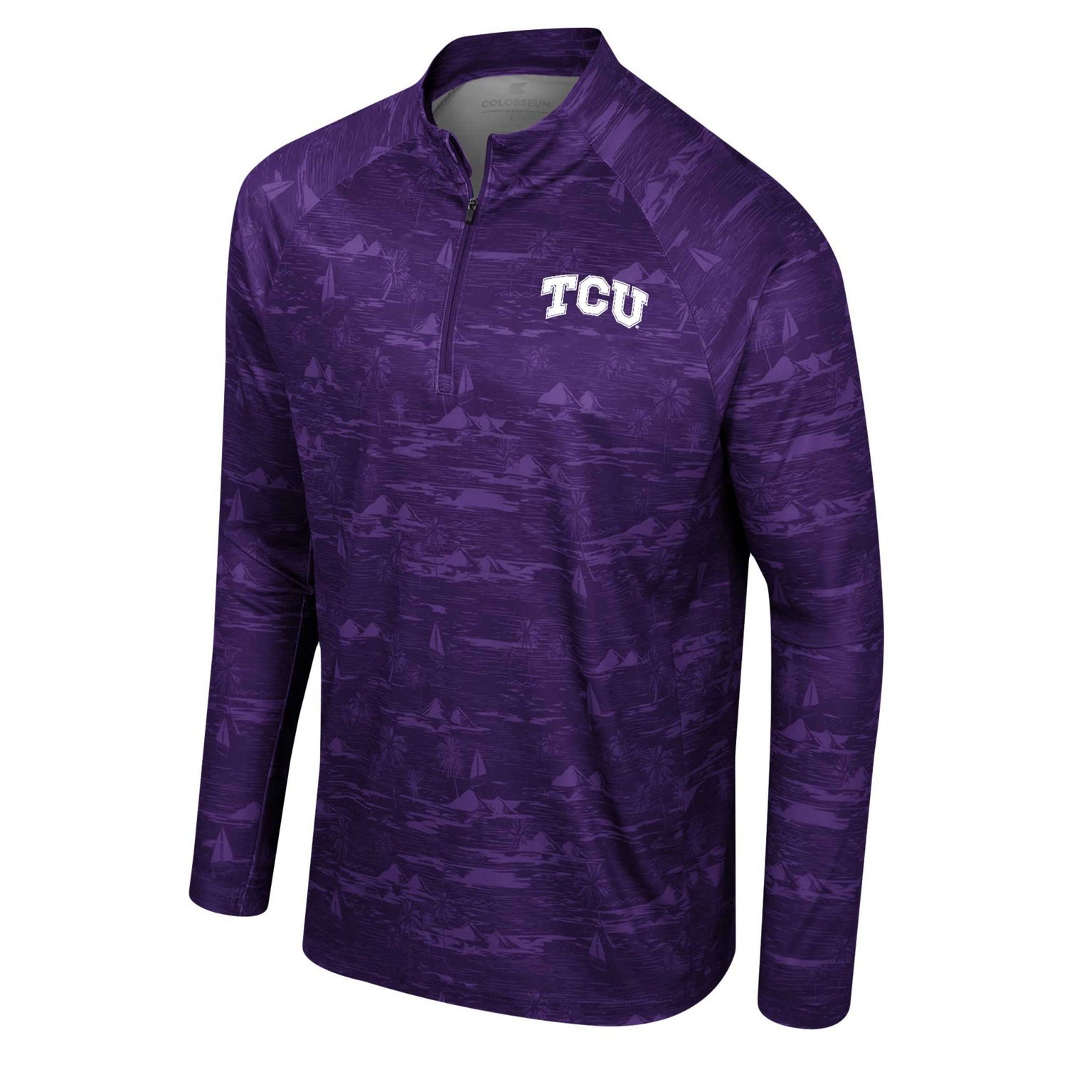 Colosseum TCU Horned Frogs Carson Raglan Quarter-Zip Jacket                                                                      - view number 2