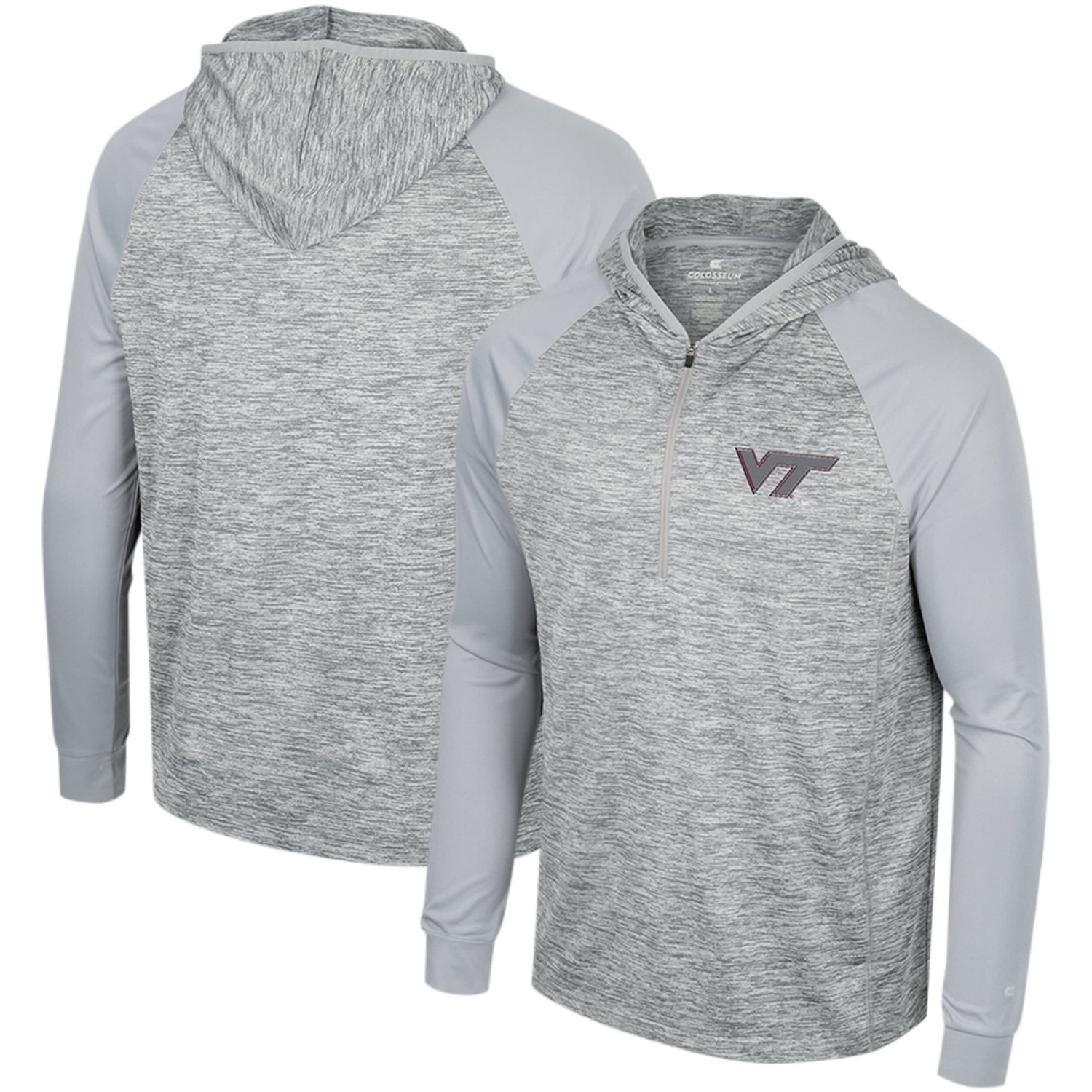 Colosseum Virginia Tech Hokies Cybernetic Raglan Quarter-Zip Hooded Top