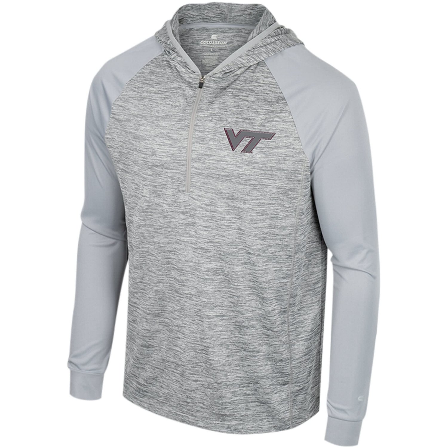 Colosseum Virginia Tech Hokies Cybernetic Raglan Quarter-Zip Hooded Top                                                          - view number 2