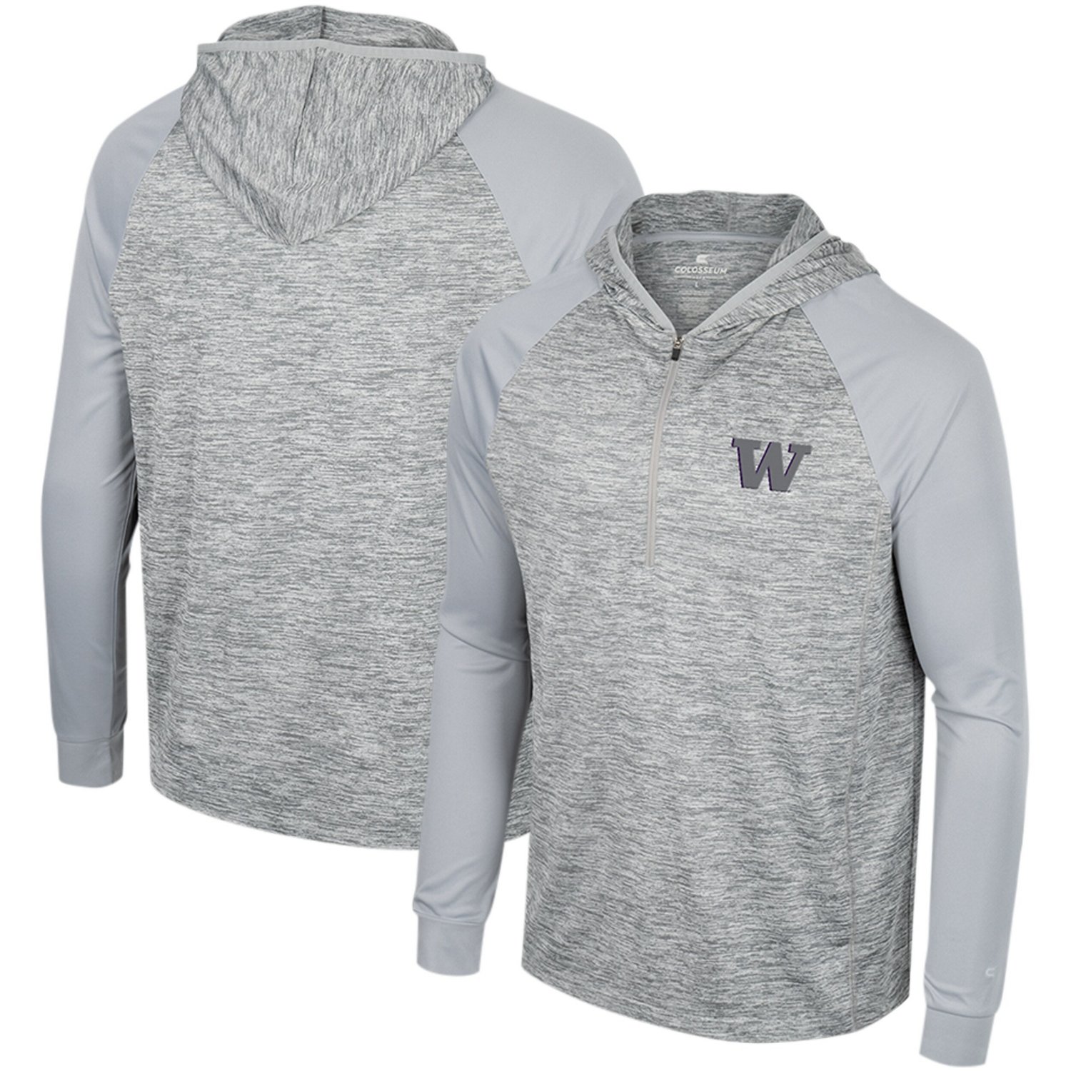 Colosseum Washington Huskies Cybernetic Raglan Quarter-Zip Hooded Top                                                            - view number 1
