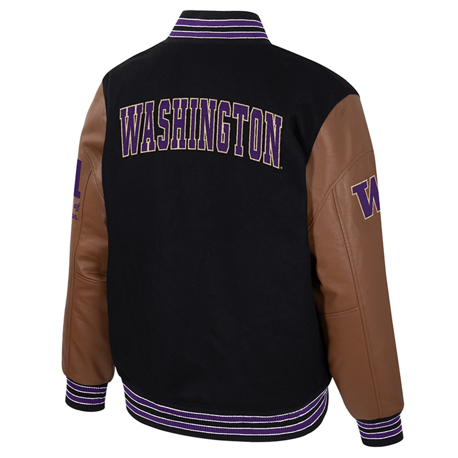 Colosseum Washington Huskies Letterman Full-Snap Varsity Jacket                                                                  - view number 3