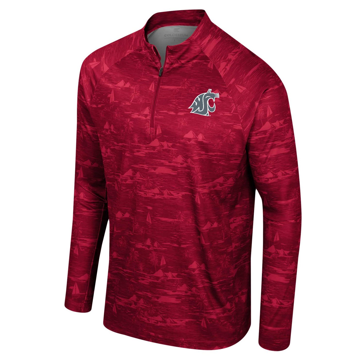 Colosseum Washington State Cougars Carson Raglan Quarter-Zip Jacket                                                              - view number 2