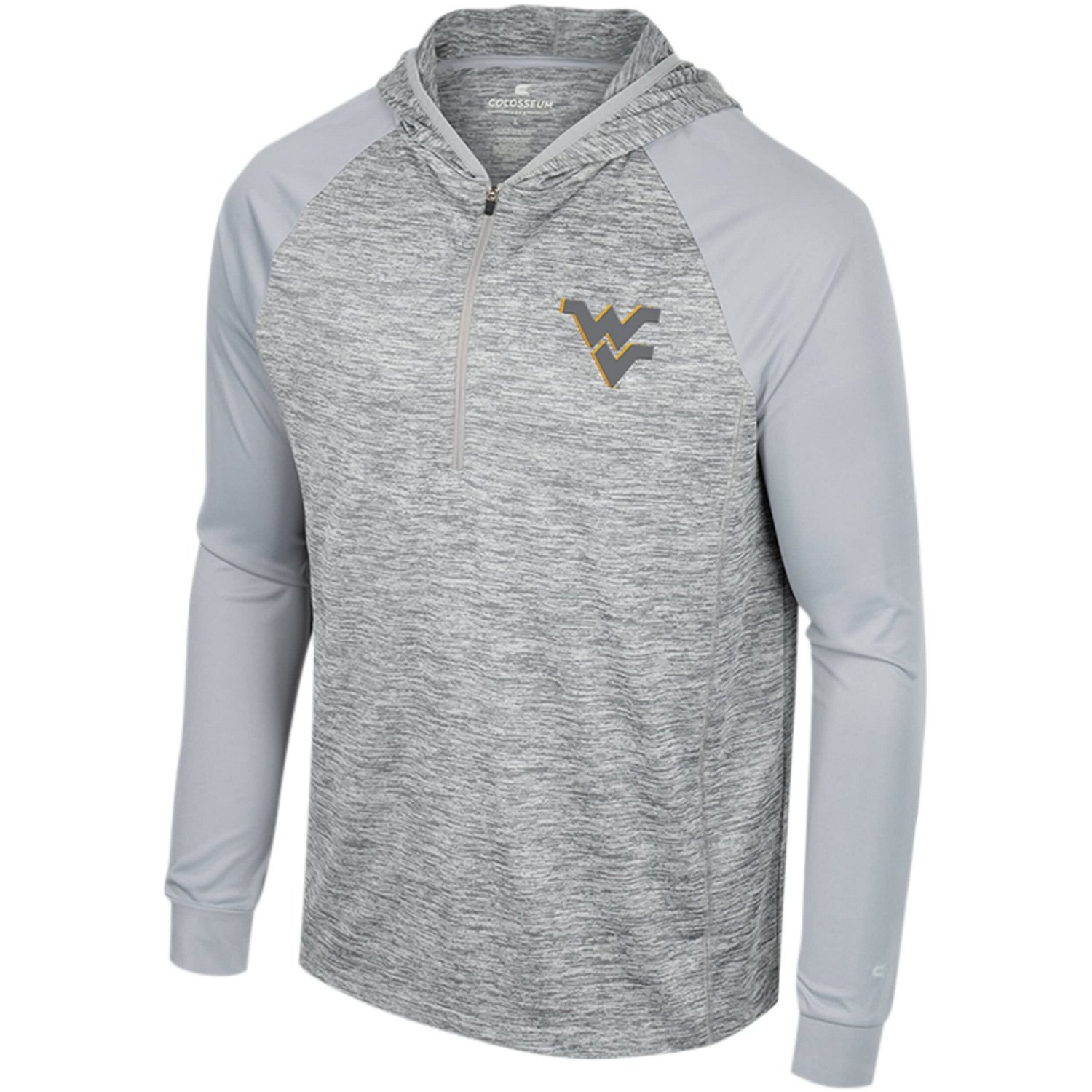 Colosseum West Virginia Mountaineers Cybernetic Raglan Quarter-Zip Hooded Top