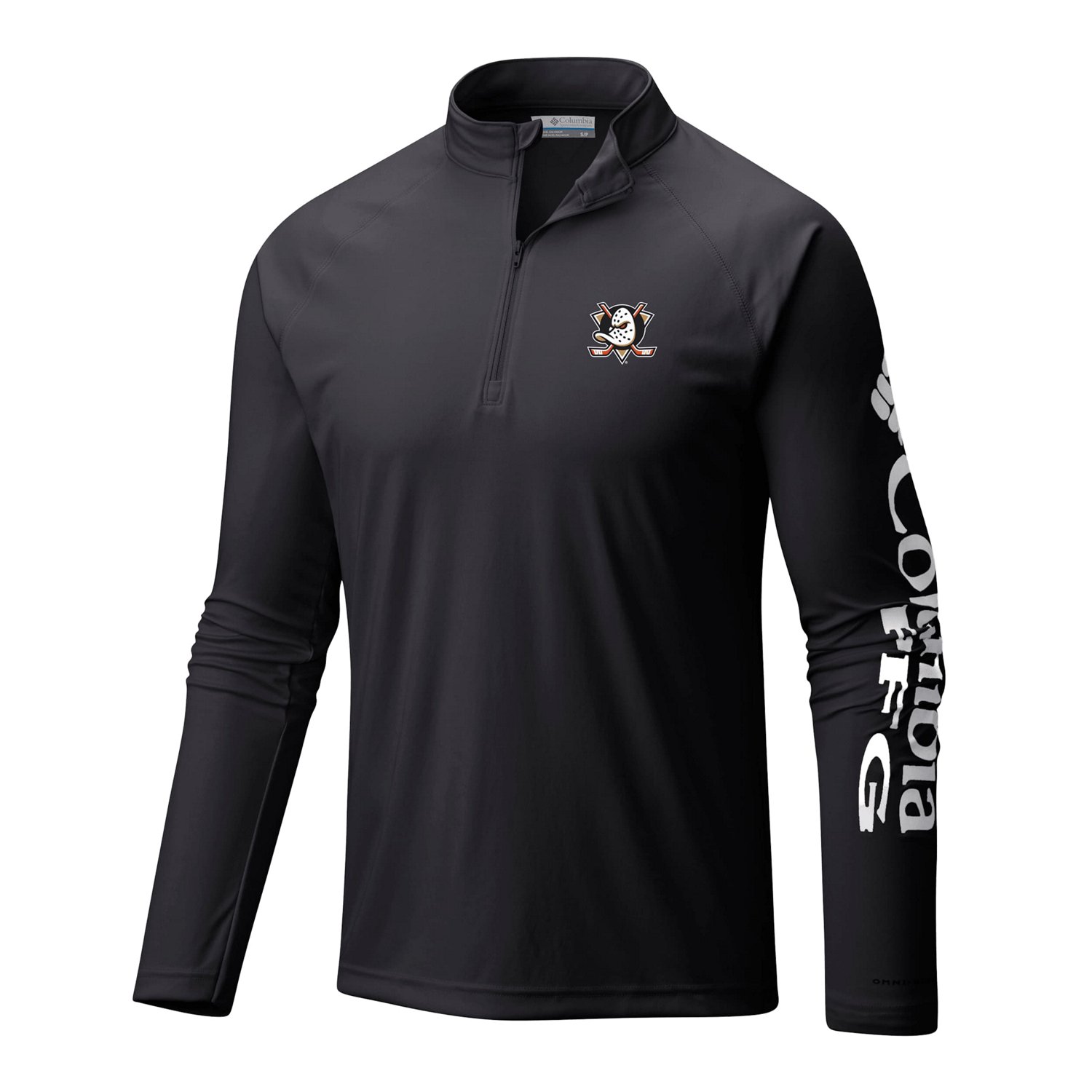 Columbia Anaheim Ducks Terminal Tackle Omni-Wick Raglan Quarter-Zip Top - view number 2