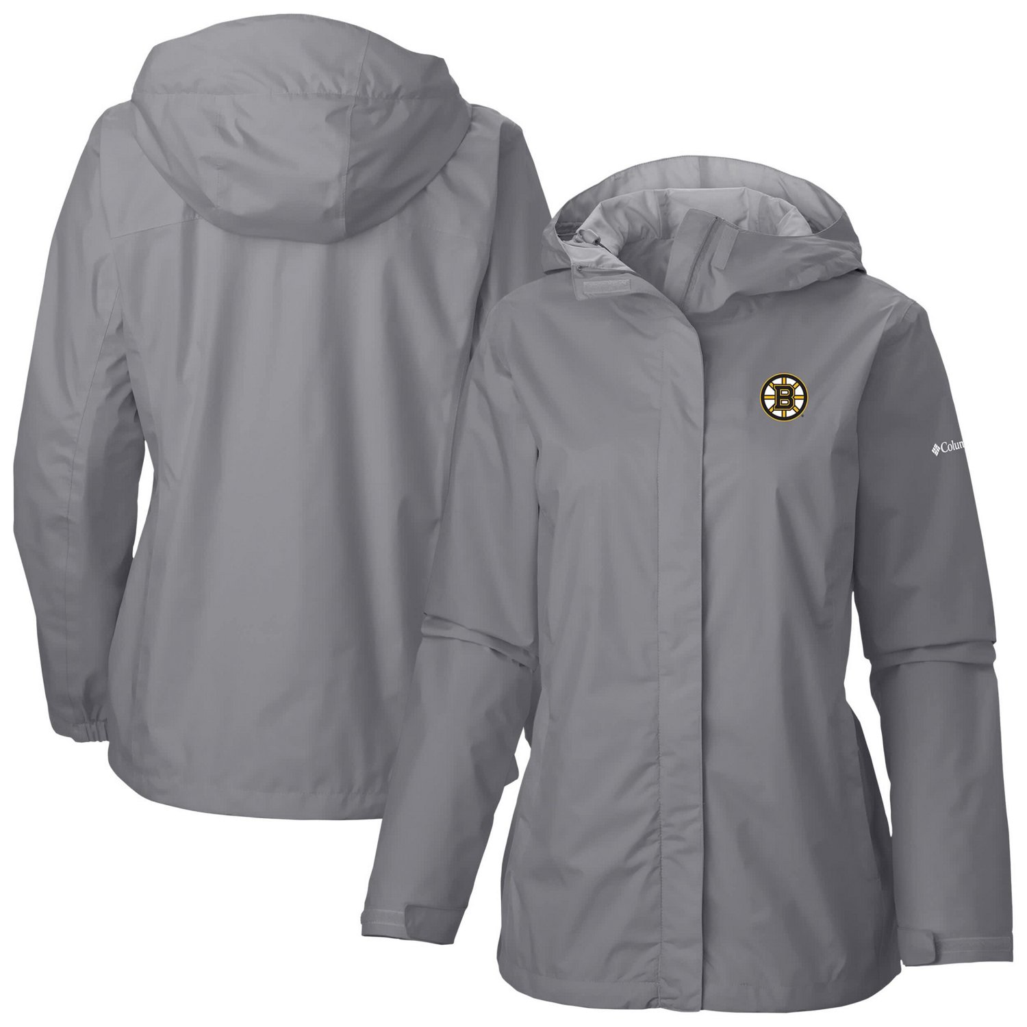 Columbia Boston Bruins Arcadia Omni-Tech Full-Zip Hooded Rain Jacket                                                             - view number 1