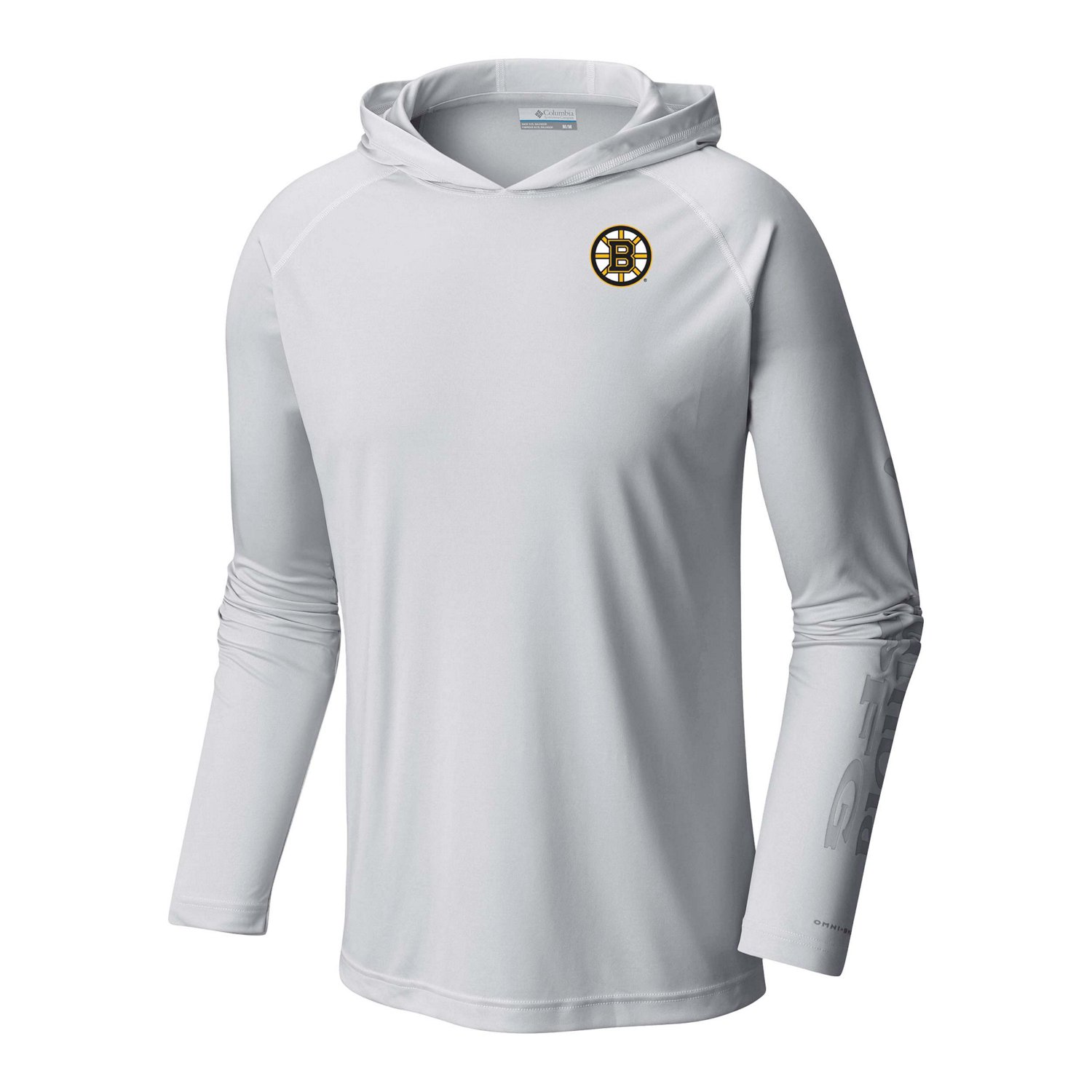Columbia Boston Bruins Terminal Tackle Omni-Shade Raglan Pullover Hoodie - view number 2