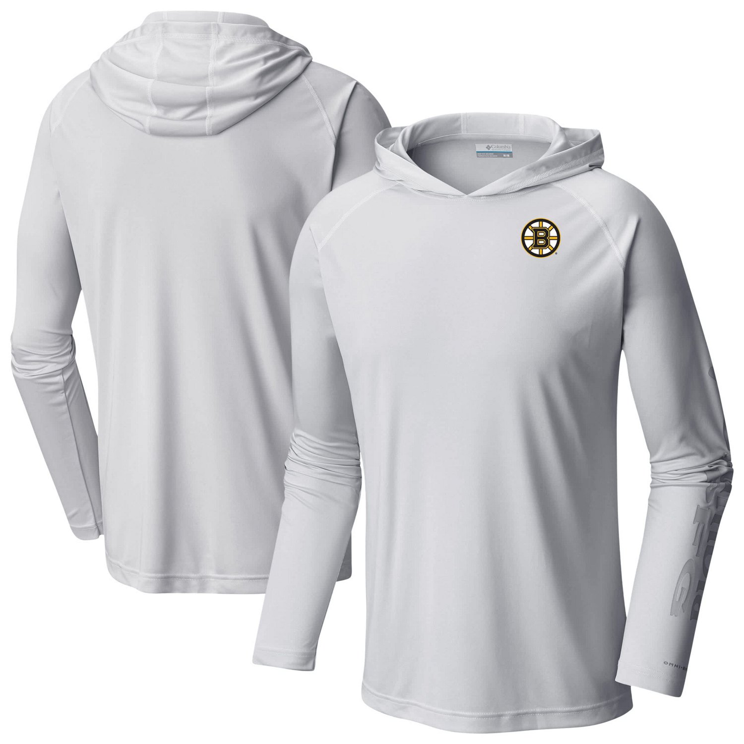 Columbia Boston Bruins Terminal Tackle Omni-Shade Raglan Pullover Hoodie